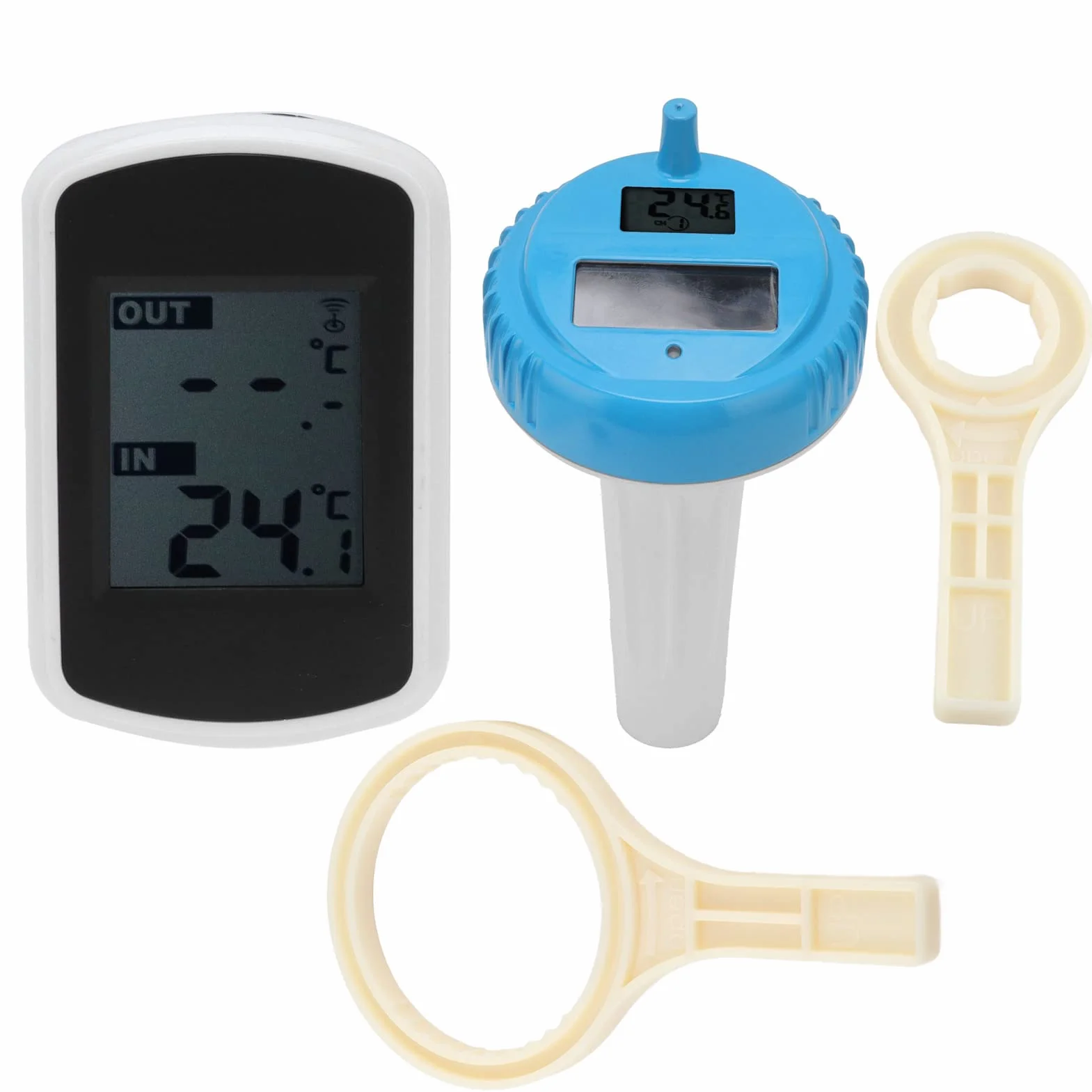 Thermomètre de Piscine ABS Flottant Solaire 8,7x3,5 Pouces
