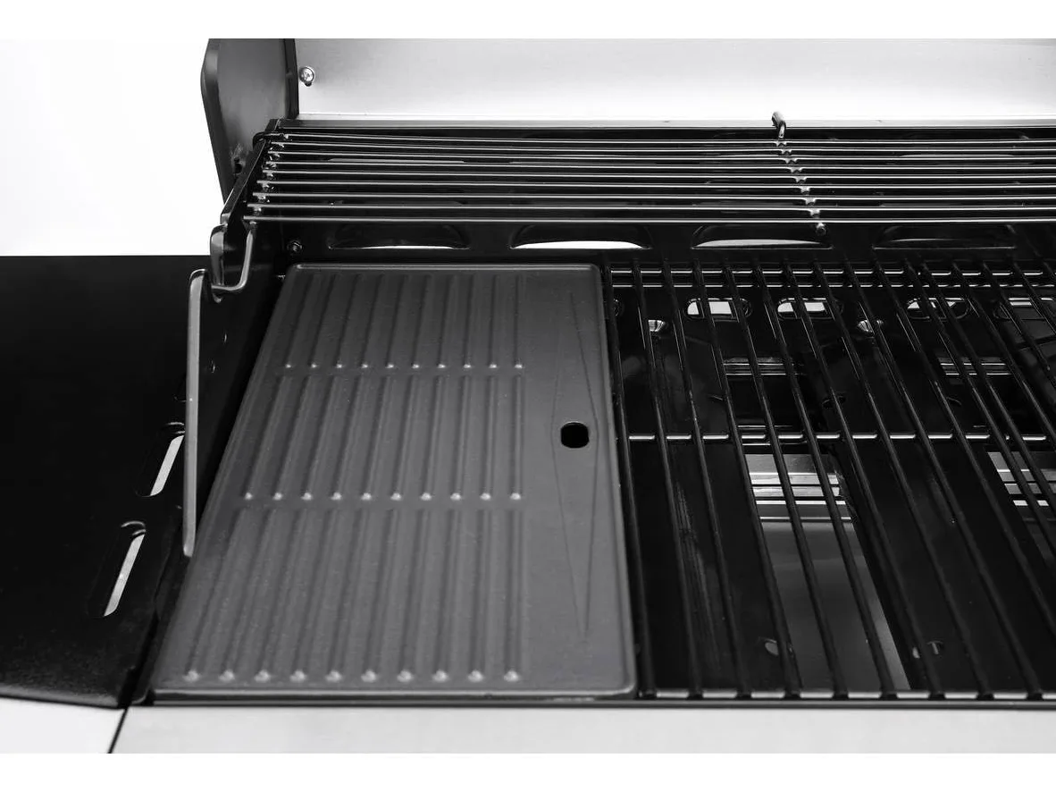 Barbecue Gaz Bingo 4" - 4 brûleurs Dont 1 latéral - 14kW + Housse Protection - Argenté