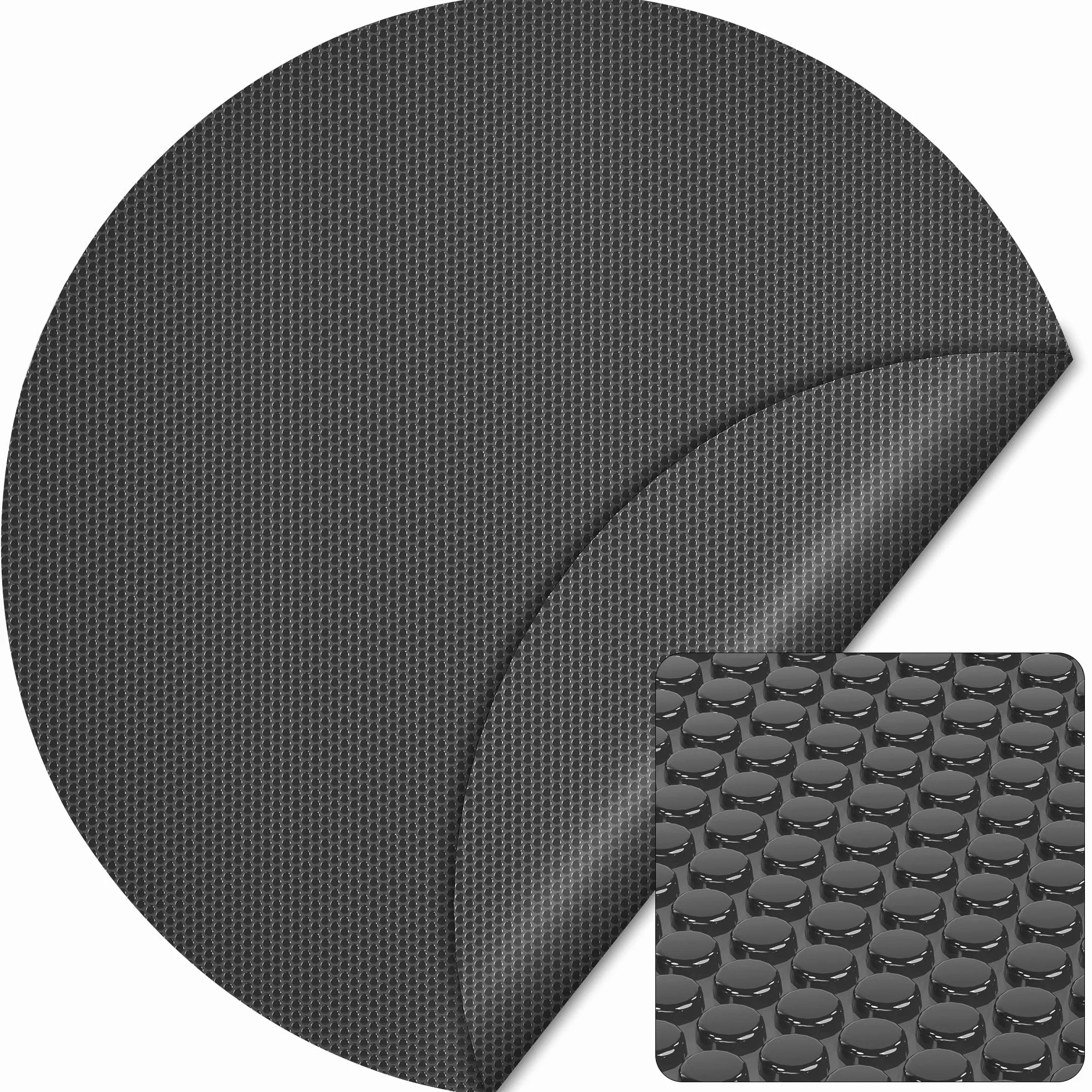 Wiltec Bâche à Bulles Solaire Ronde pour Piscine Ø 3,6 m 140 µ PE Noire