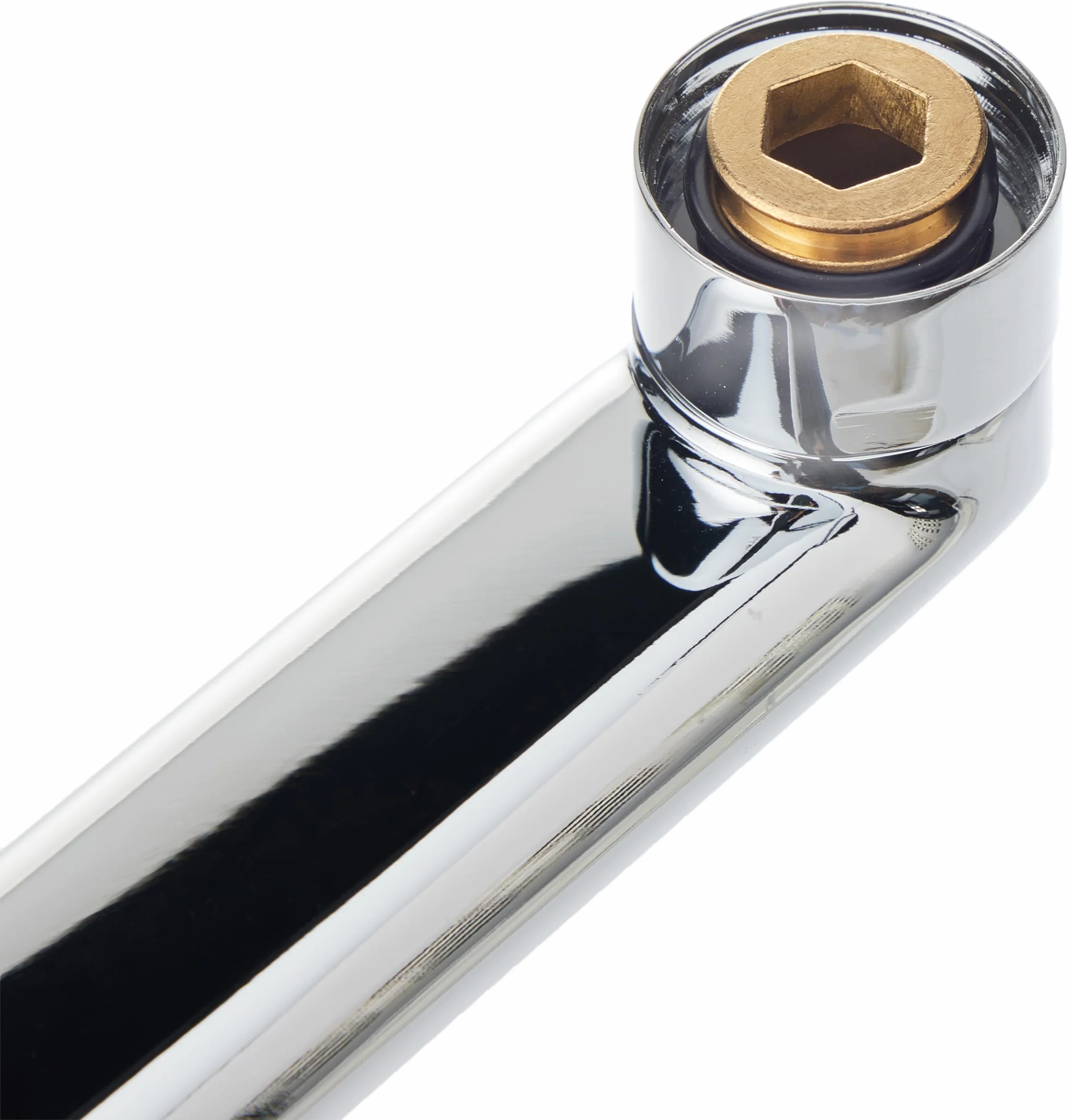 Robinet pivotant mural laiton chromé 25 cm