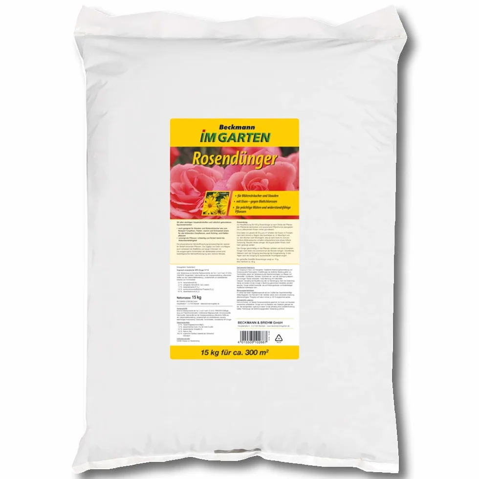 Roses Engrais org.-min. Beckmann 15 kg pour env. 300 m²
