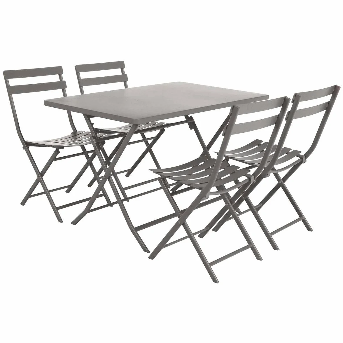 Hespéride Table de Jardin Pliante Rectangle Greensboro 4 Places Tonka Acier Antirouille