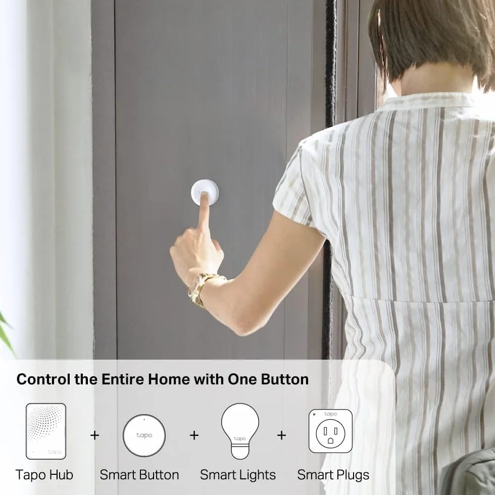 Tapo S200B Bouton Interrupteur Gradateur Intelligent Sans Fil, Compatible Alexa Google Home