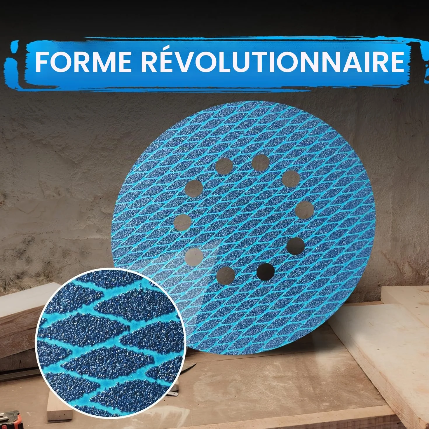 Disques abrasifs excentriques 225 mm 10 trous Grain 40-240 anti-colmatage Lot de 25