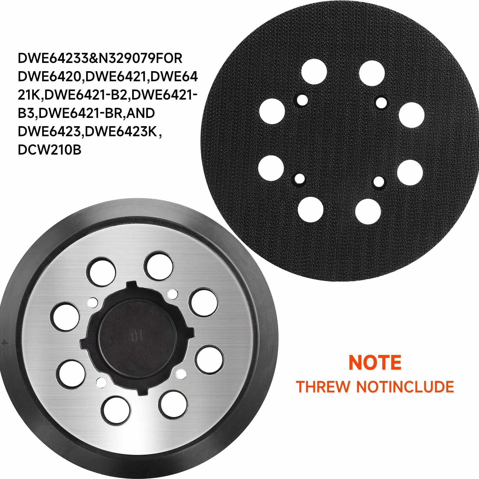 Tampon de Ponceuse de Remplacement Orbitale 125mm pour Dewalt 5 pouces DCW210N DWE64233