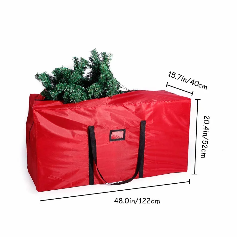Sac de Rangement pour Sapin de Noël Artificiel, avec Poignées, Imperméable, Anti-poussière, Housse de Protection pour Arbre jusqu'à 210 cm