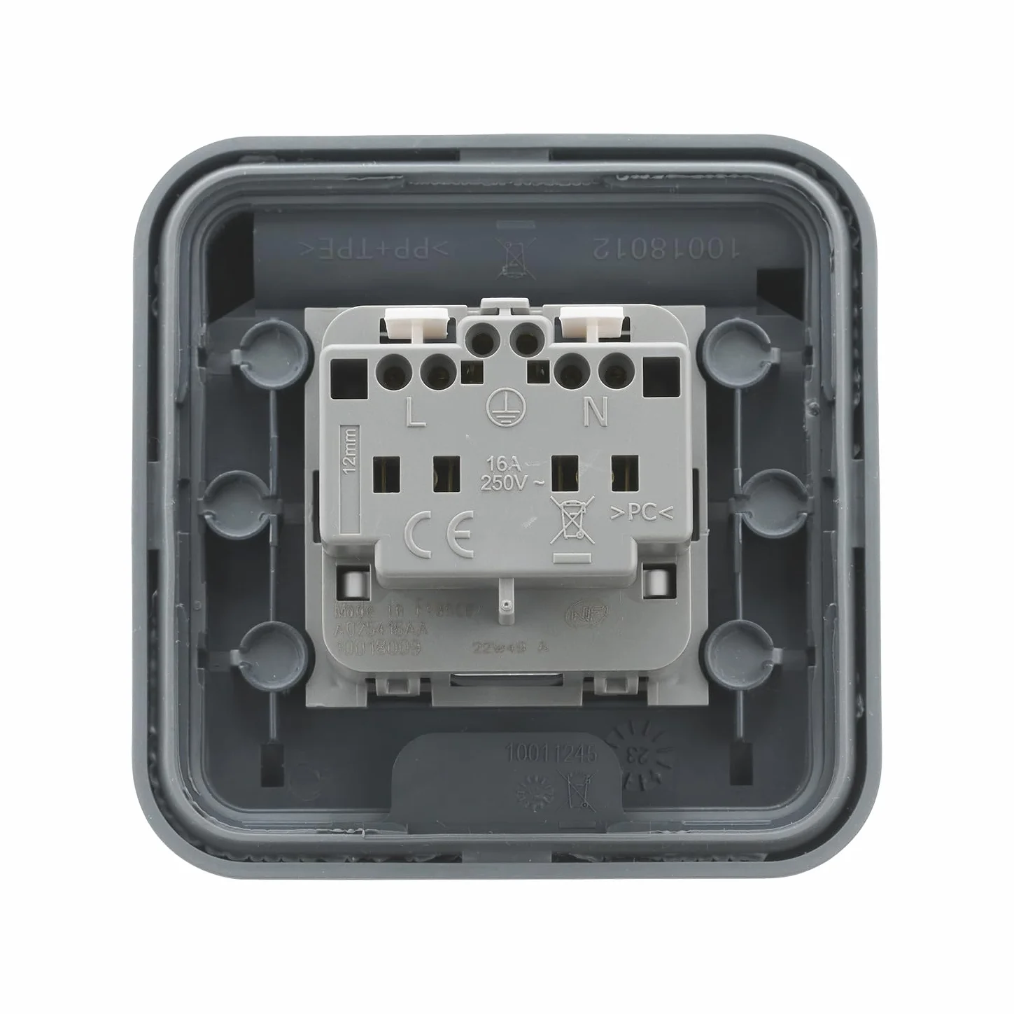 DEBFLEX Cyklone Prise Extérieure Etanche IP55 Murale 75x75x65 mm