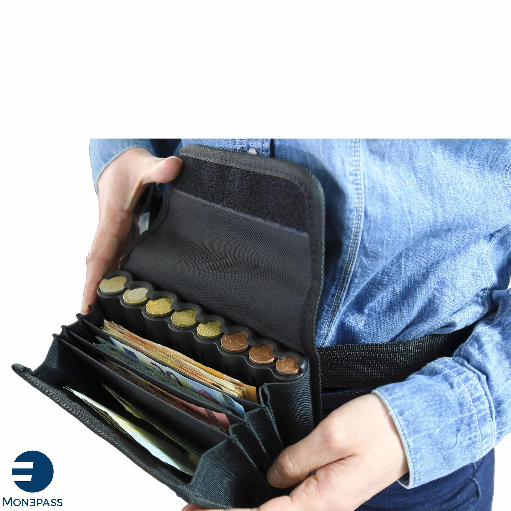 Sacoche Serveur Professionnelle Monnayeur Euro 8 Pièces fabriqué en Europe Scratch XXL