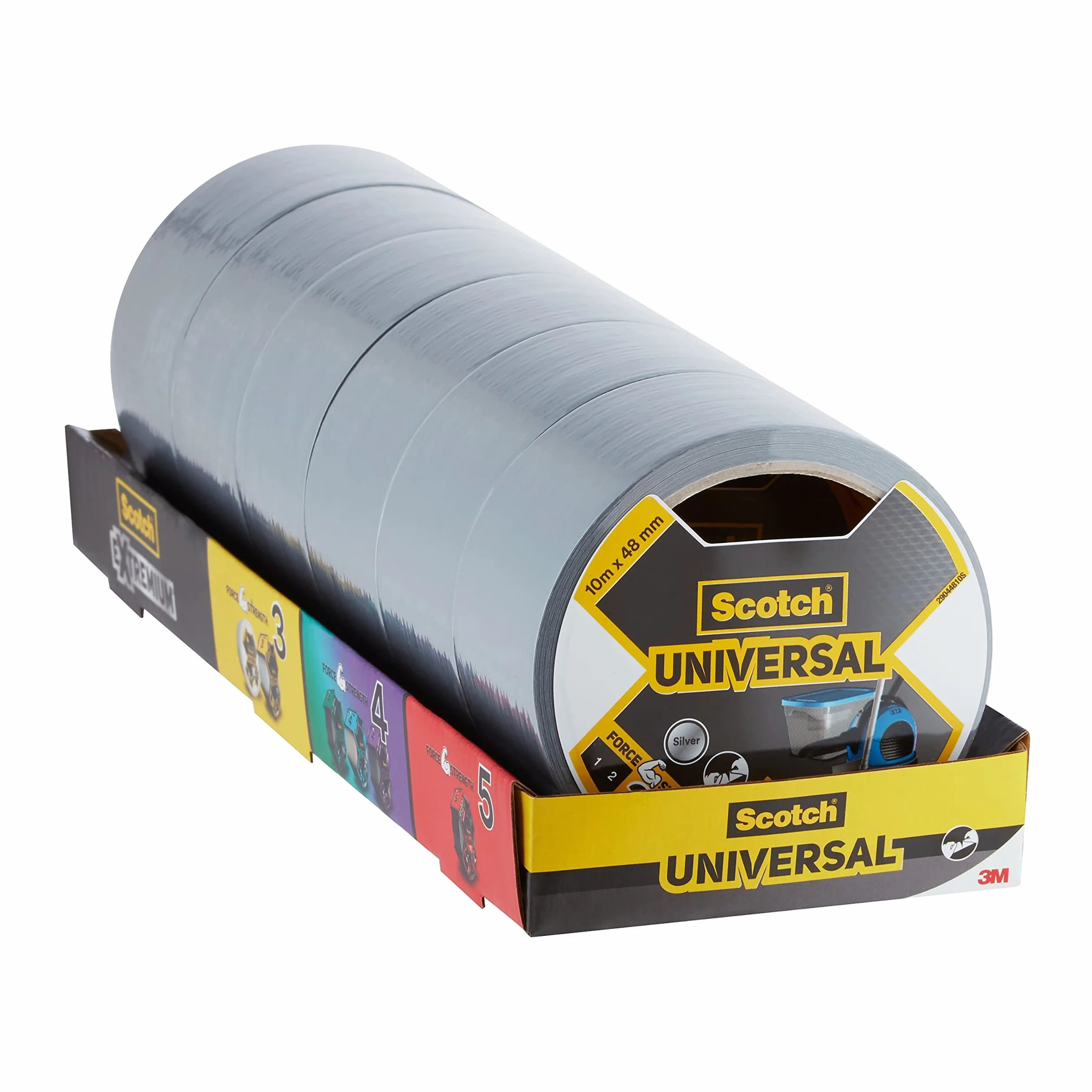 Scotch 2904 Ruban adhésif universel Argenté 10 m x 48 mm