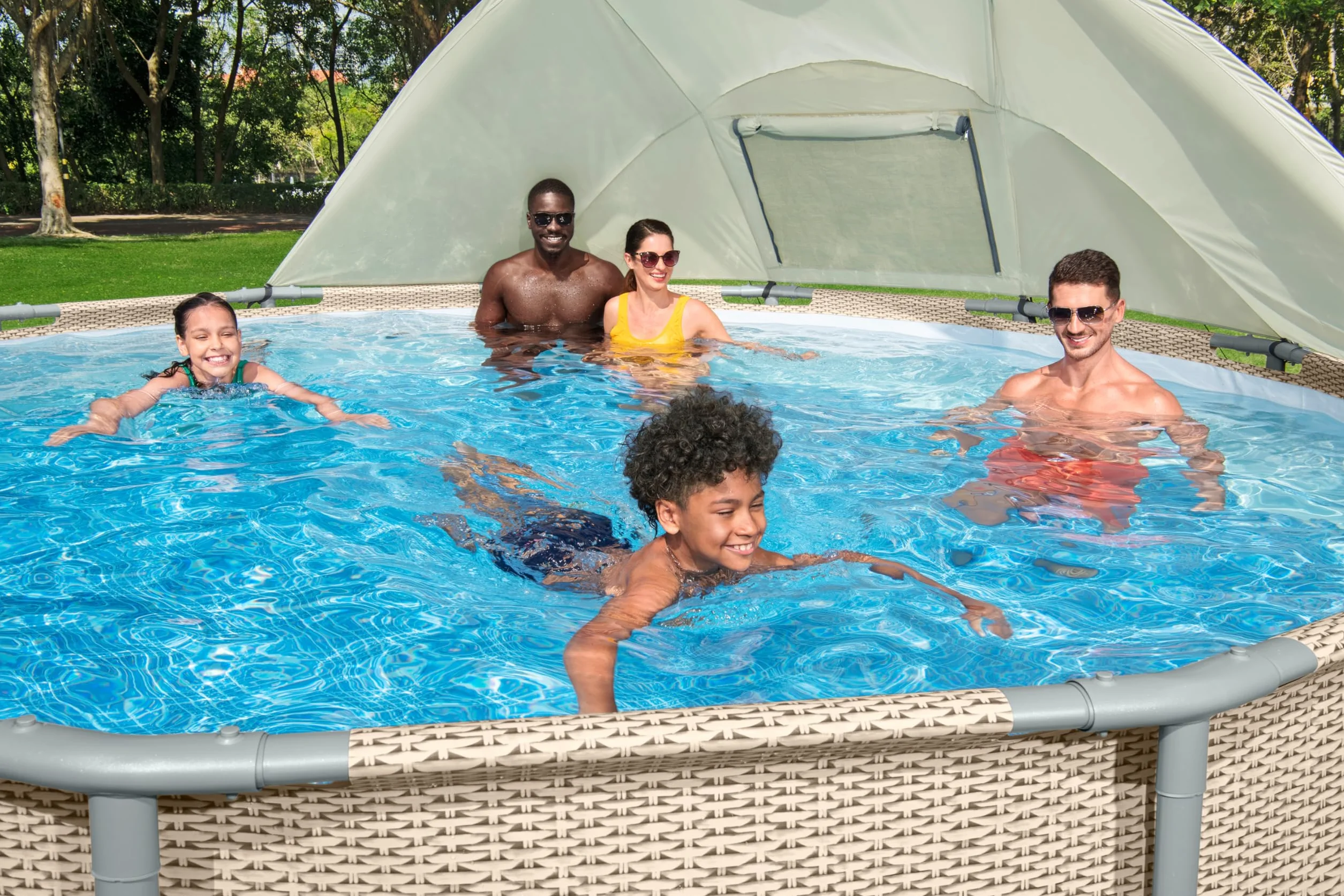 Auvent pour piscines tubulaires rondes 3,05-5,49m diamètre