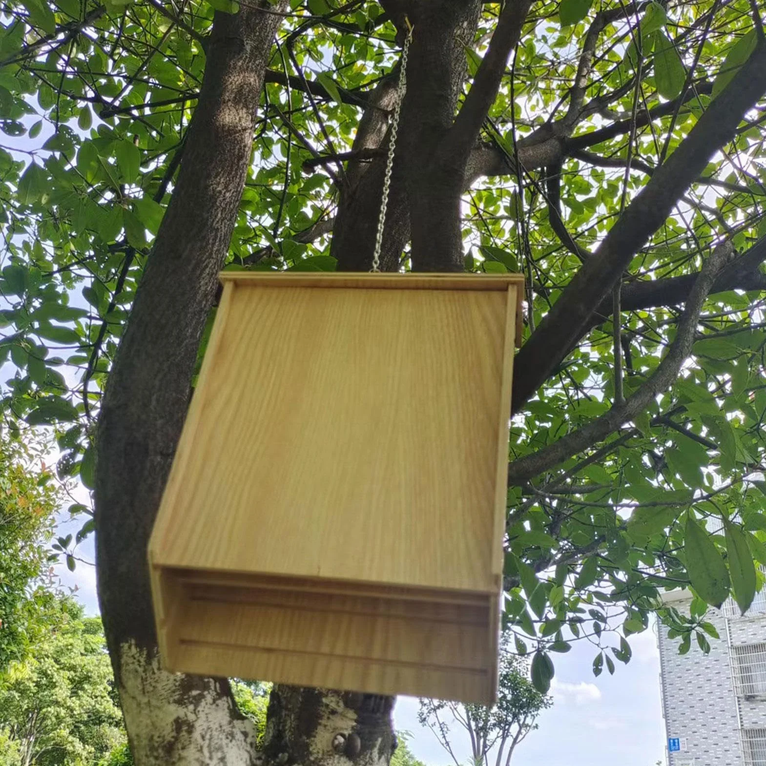 Nichoirs À Chauves Souris, Grand Abri pour L'extérieur, Maison Chauve-Souris en Bois Suspendue avec Supports