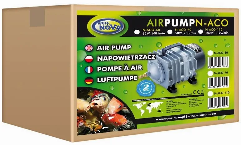 Aqua Nova Pompe d'aération pour Bassin ou étang, N-ACO-70