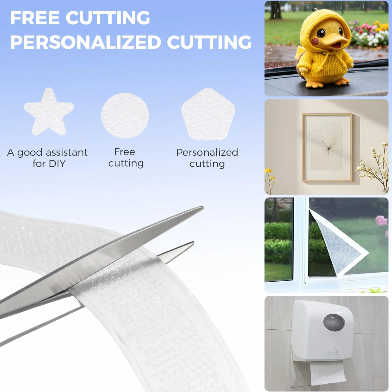 Oderra Bande Adhésive Double Face Extra Forte 8m x 2cm Scratch Autocollant Fixation Sans Percer Tableau Cadre Photo Fenêtre Moustiquaire 2 Pièces Blanc
