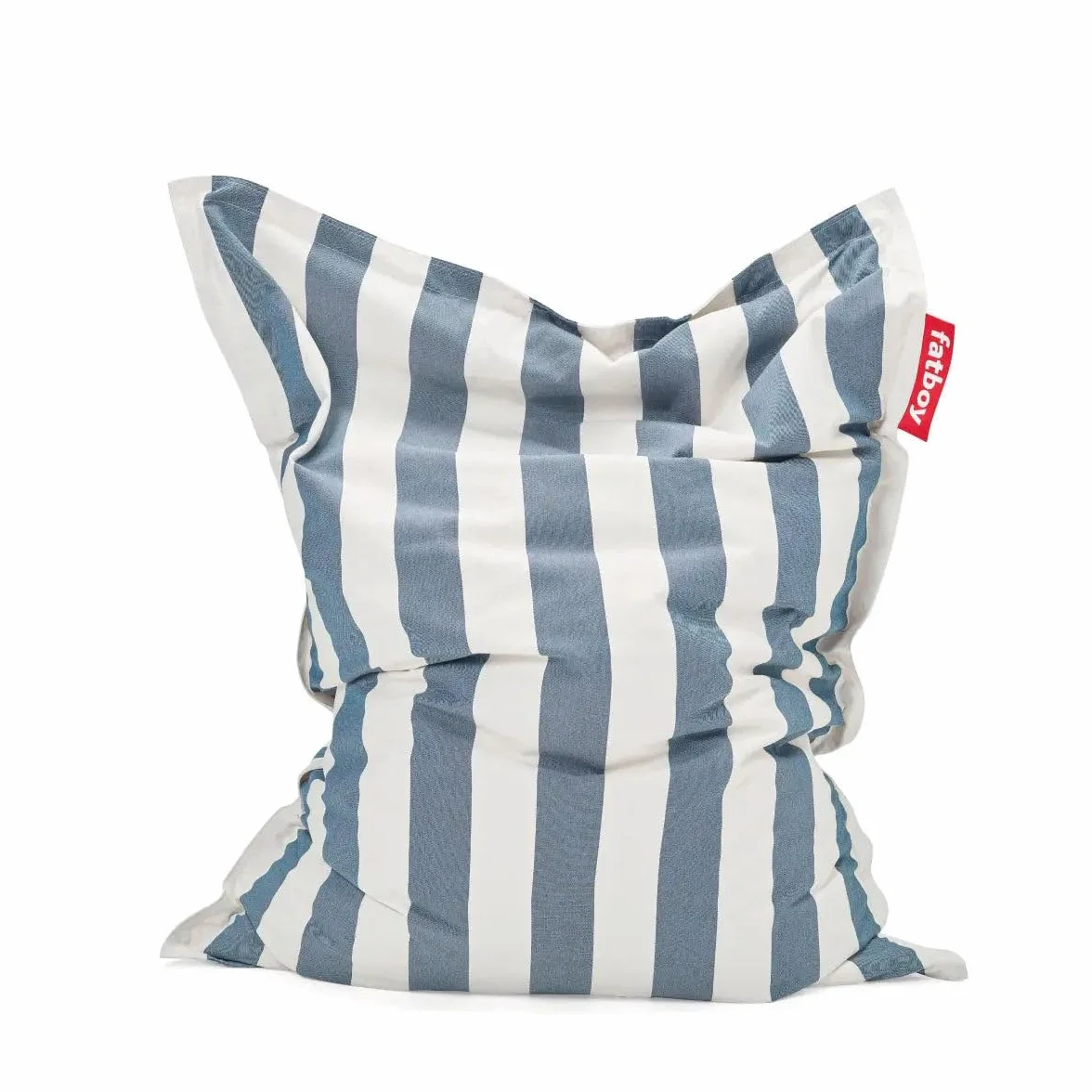 Fatboy® The Original Pouf d'extérieur | Bean Bag/Coussin/Fauteuil XXL Classique Outdoor | Bleu (Rayure) | 180 x 140 cm