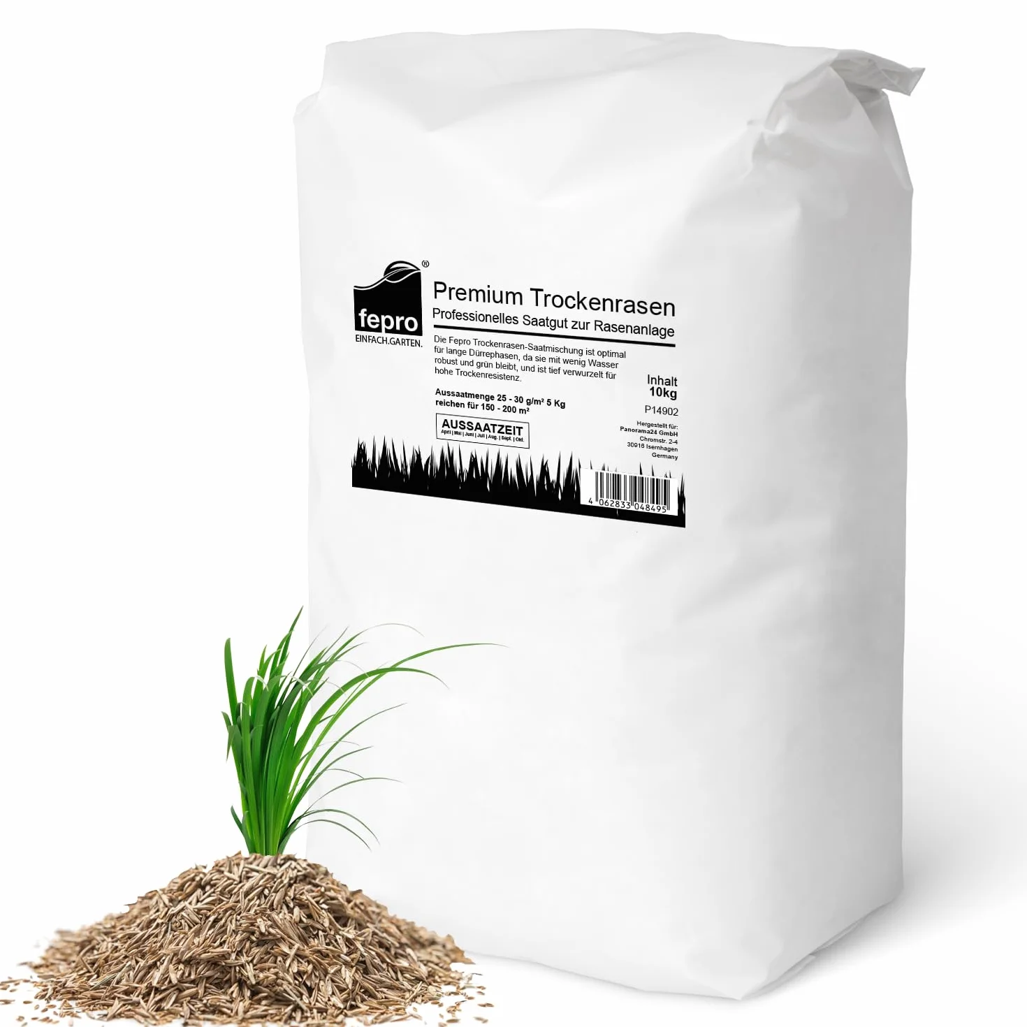 Semences de gazon résistantes à la sécheresse 10 kg 400 m² germination rapide
