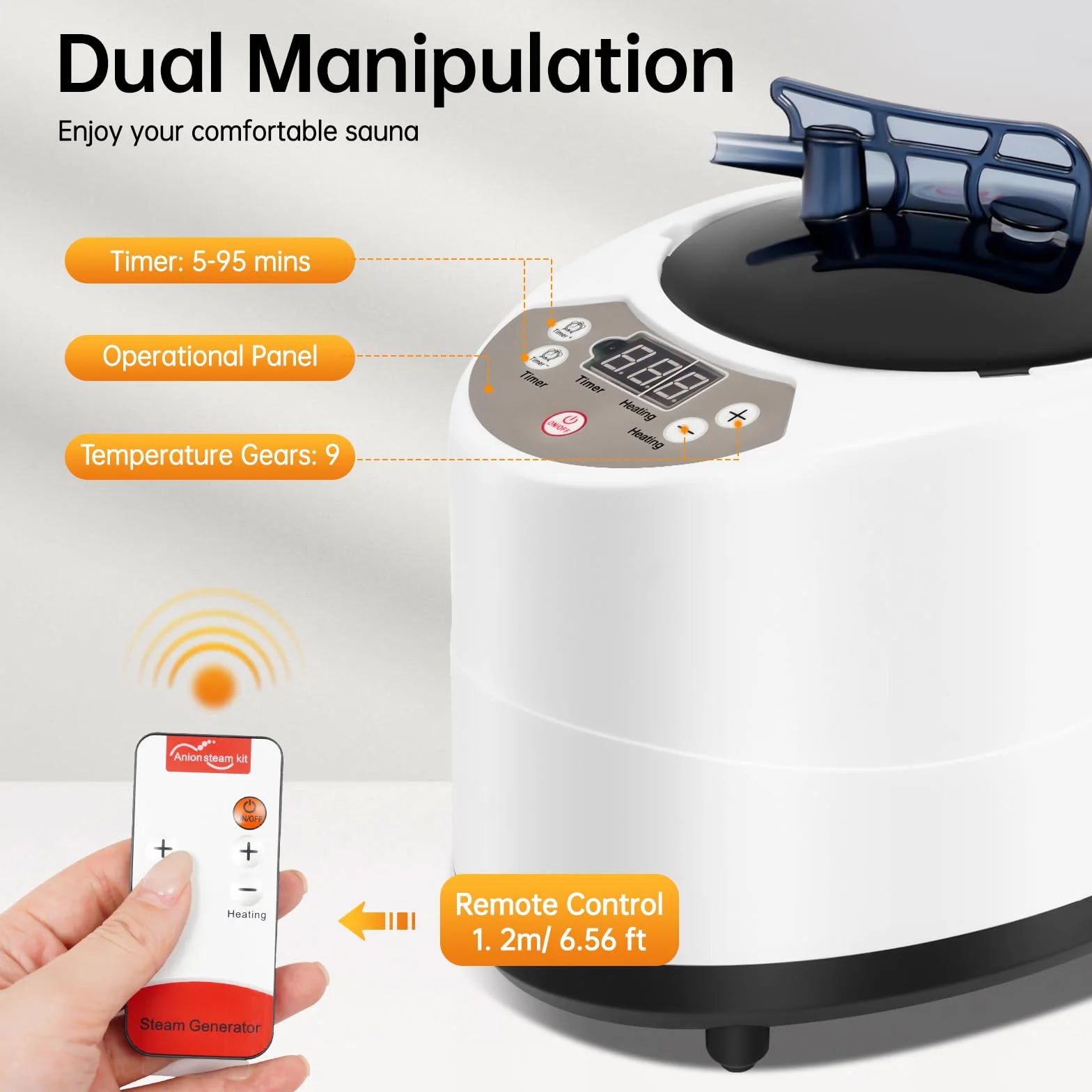 Générateur de vapeur pour sauna 1000 W 3 l avec télécommande