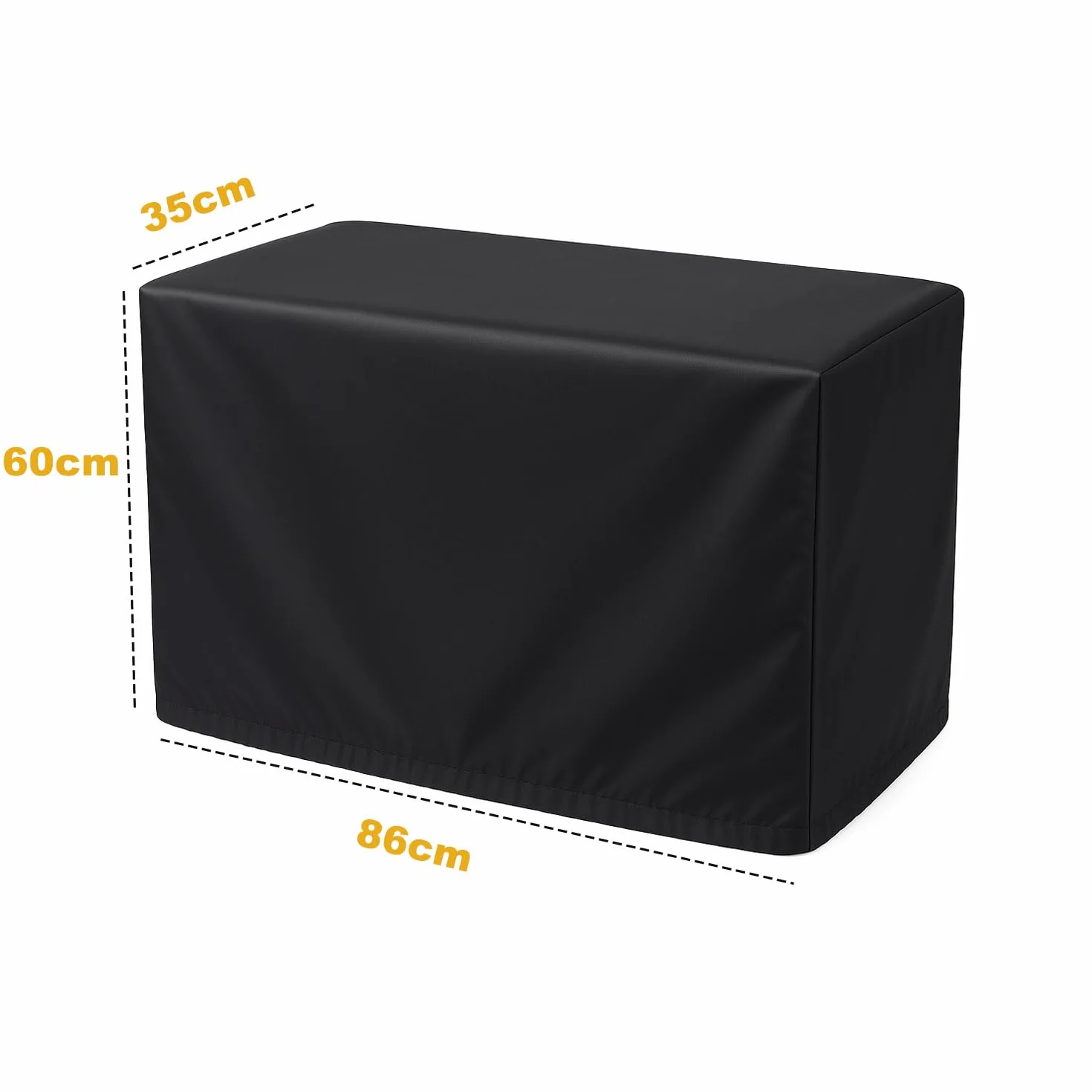 Housse de Climatiseur Extérieur Noire, Couvercle de Climatiseur en Tissu Oxford 420D Imperméable Anti-poussière Antineige, Protection Solaire Universelle 96*40*70cm