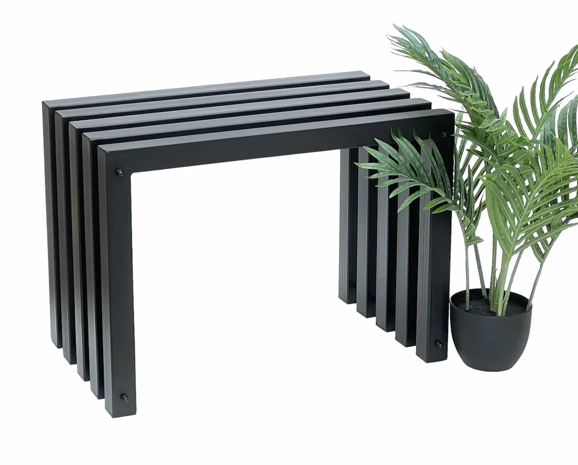 DanDiBo 96446 Tabouret moderne en métal noir résistant aux intempéries 60 cm