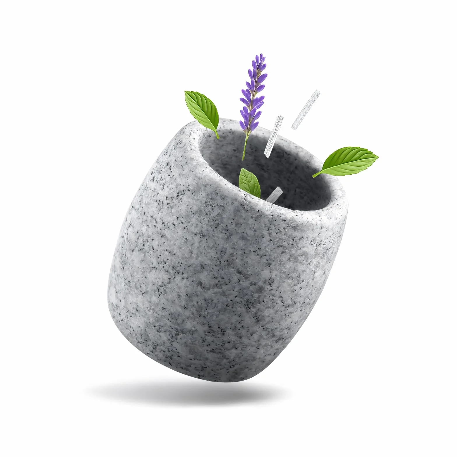 Siegvoll Bol d'évaporation granit 6,5x6,5 cm pour sauna cristaux menthol huiles
