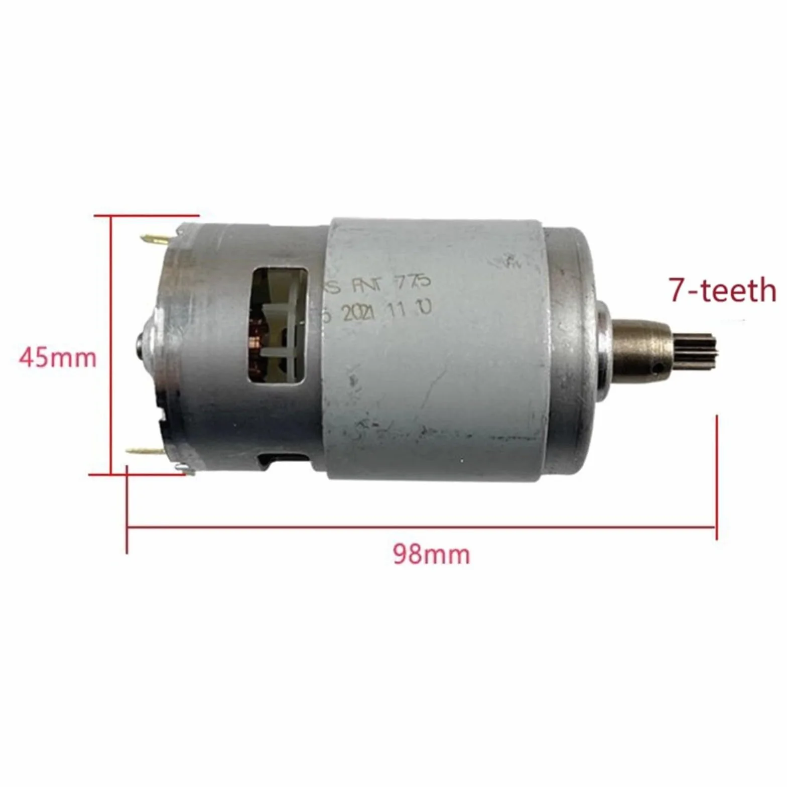 Moteur de perceuse 18 V 775 DC, moteur de rechange pour outils électriques argenté