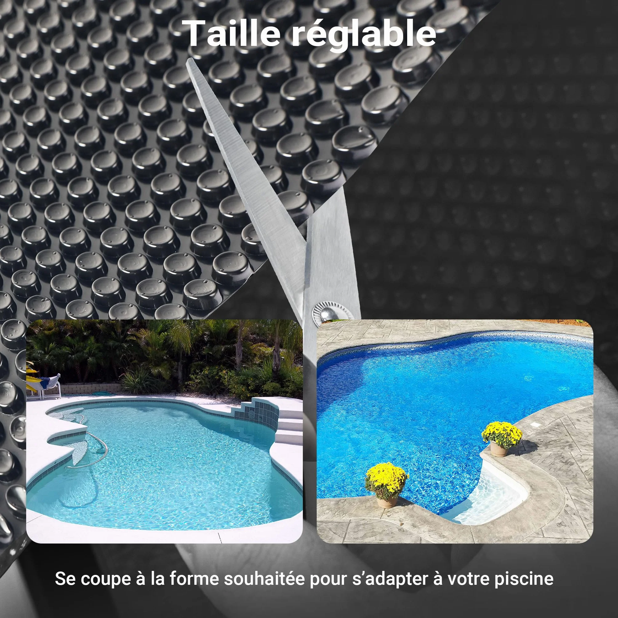 Wiltec Bâche à Bulles Solaire Ronde pour Piscine Ø 3,6 m 140 µ PE Noire