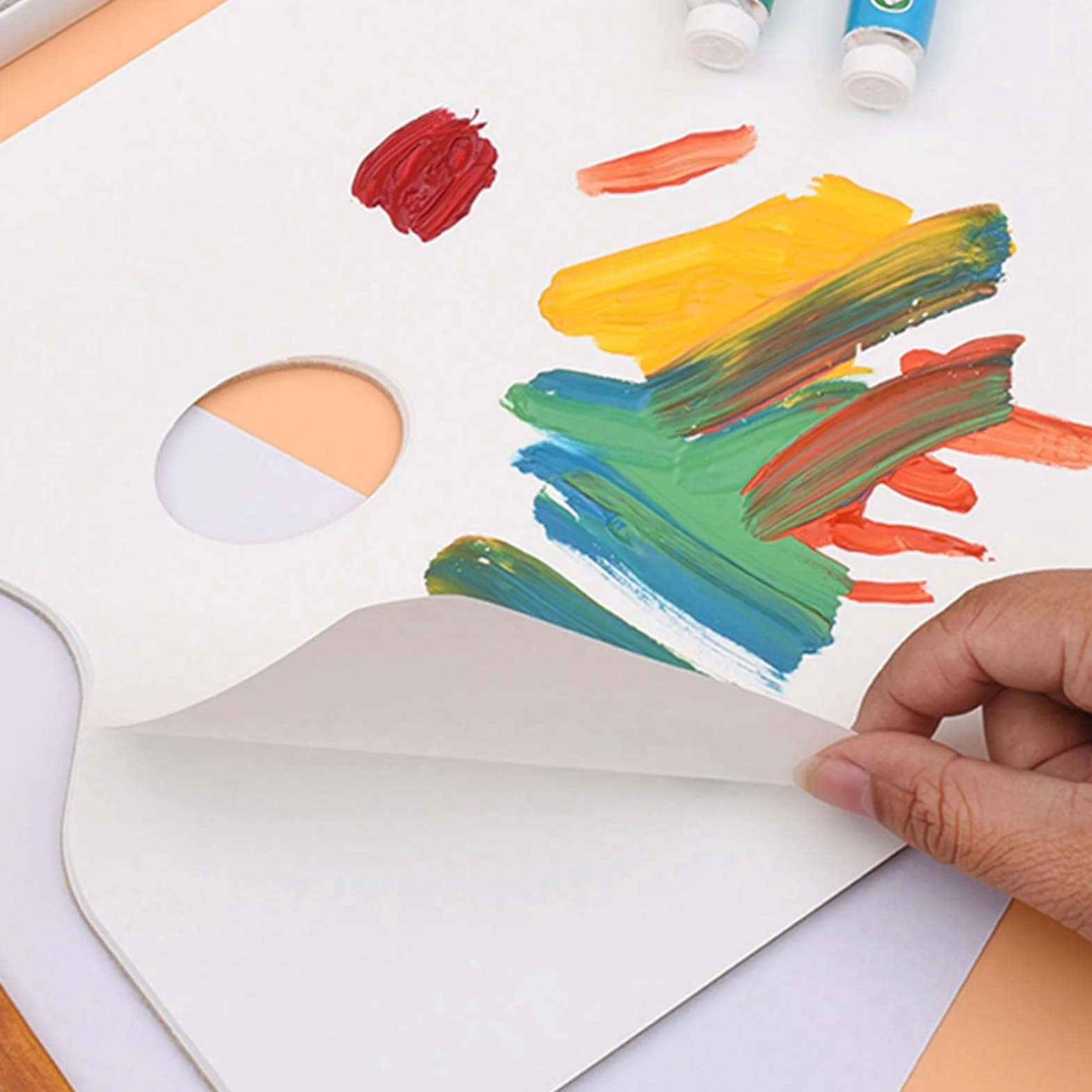 Respicefinem A3 Palette de Papier Jetable 50 Feuilles Palette de Mélange Peinture