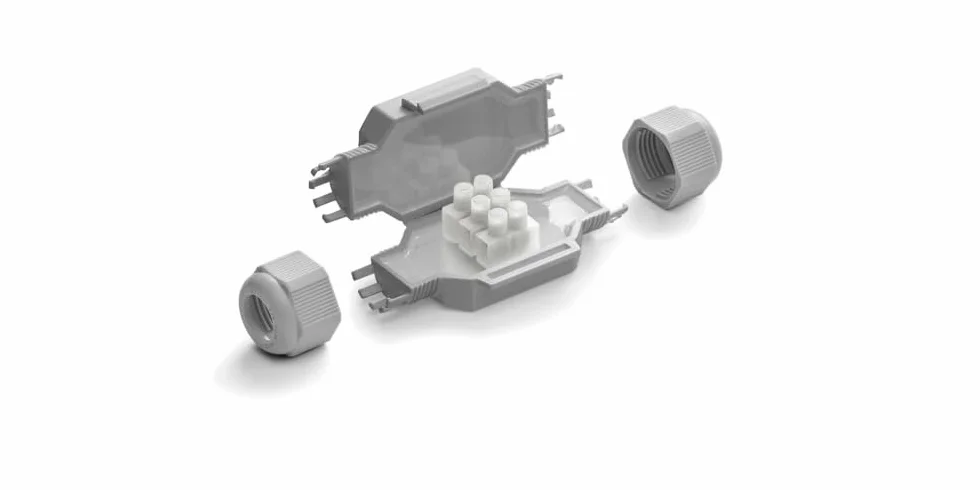 Boite étanche FRED forme L 3 câbles 2,5 mm²