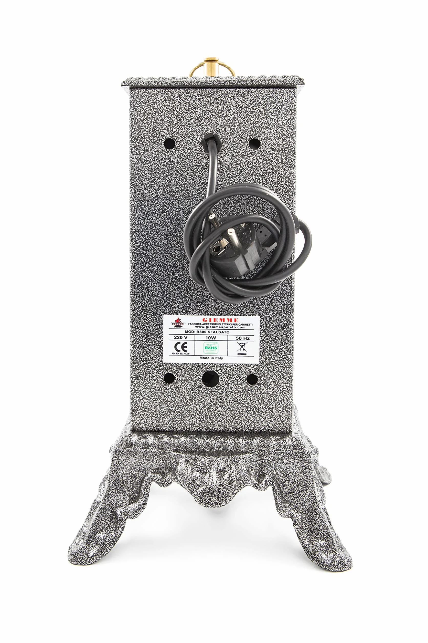 Giemme Spoleto Tournebroche Décalé 2 moteurs, brochettes fixes décalées, capacité 6+6 kg