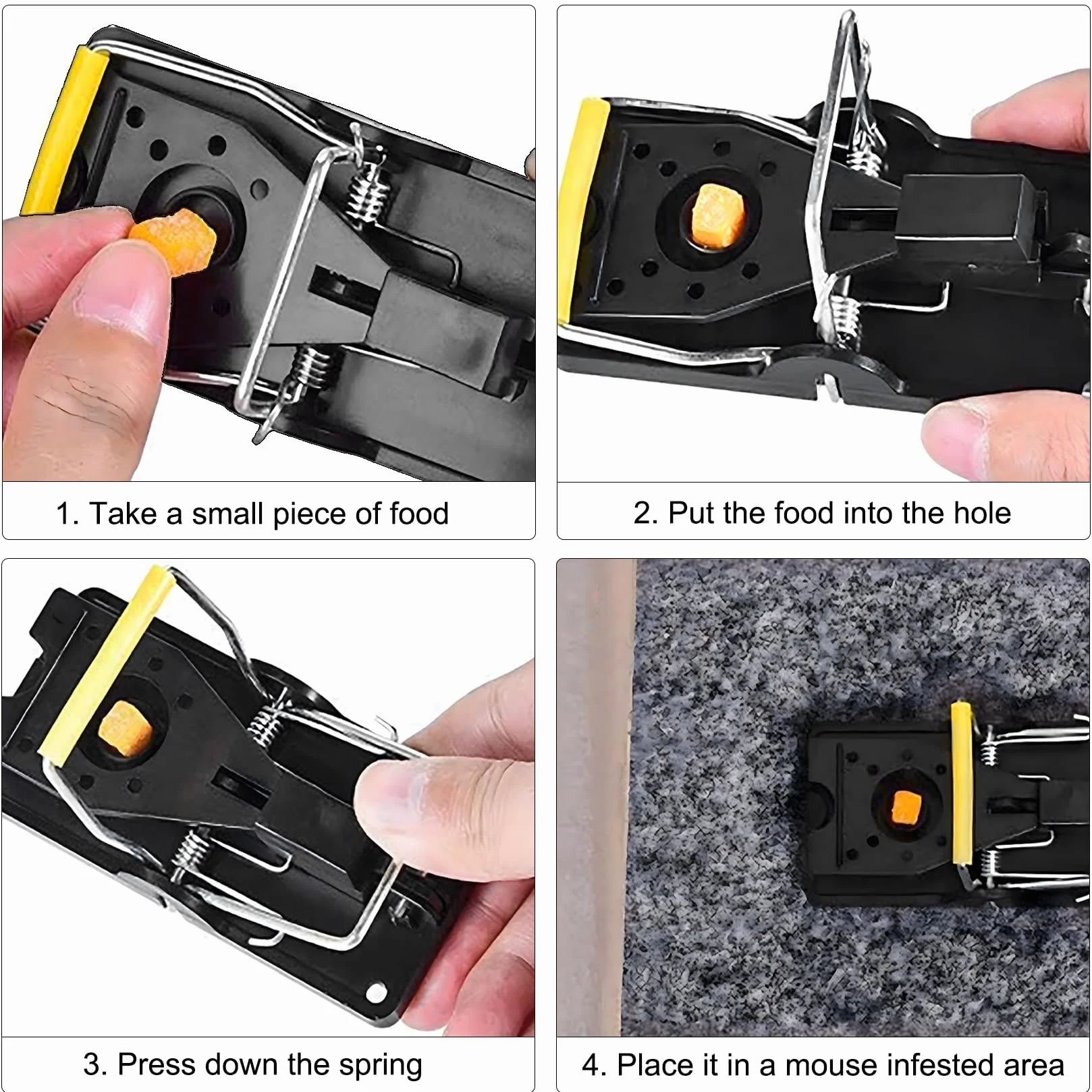 6 Pcs Tapetteà Rat, Tapetteà Souris Rats, Piège à Rats Professionnel, Attrape Souris, Piège à Souris Maison, Attrape Tapettea Réutilisable Sensible pour Cuisines, Jardins, Entrepôts, Caves