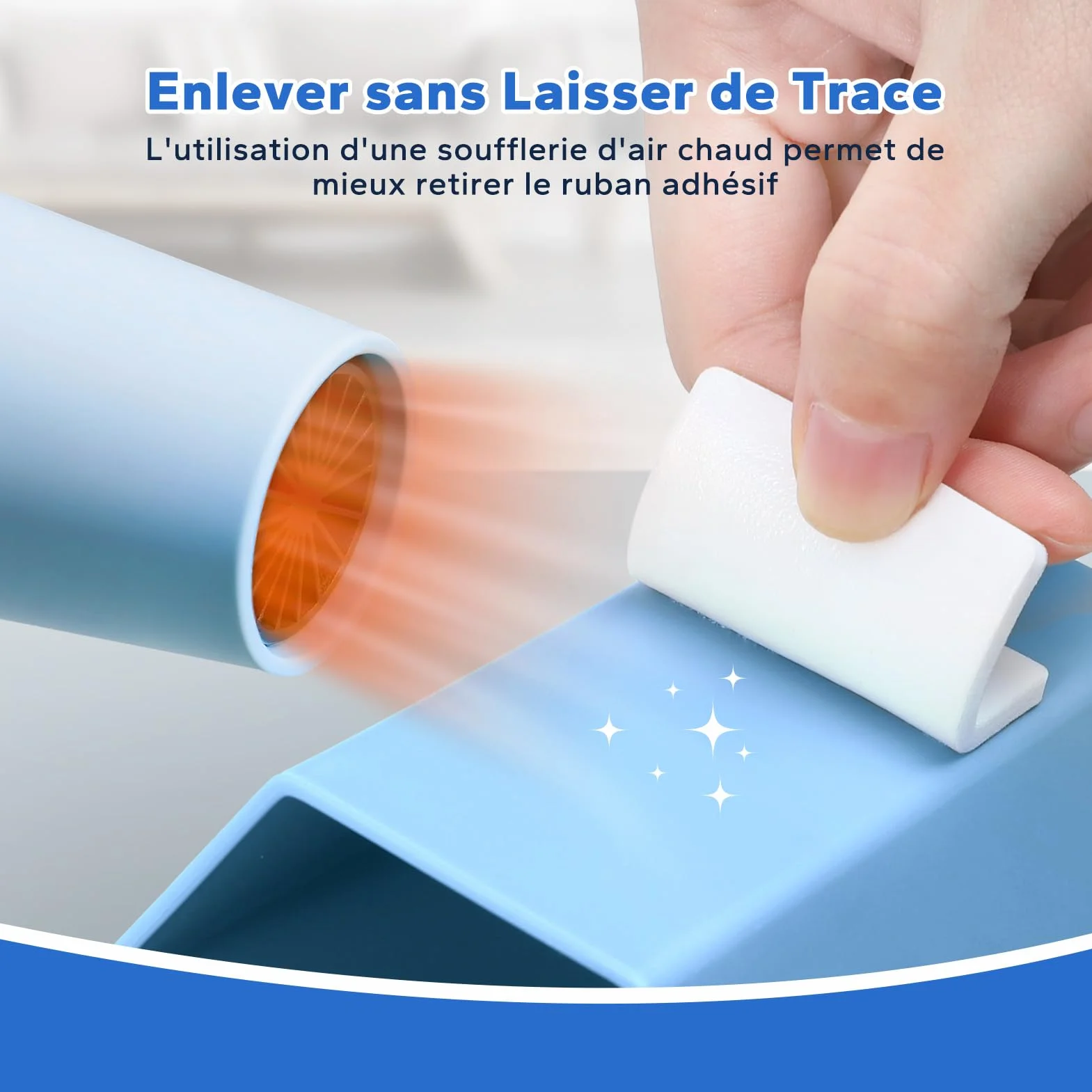 HOMMAND Adhésif Double Face Extra Fort Mousse, 40 Pièces Tampon Adhésif Imperméables Blanc