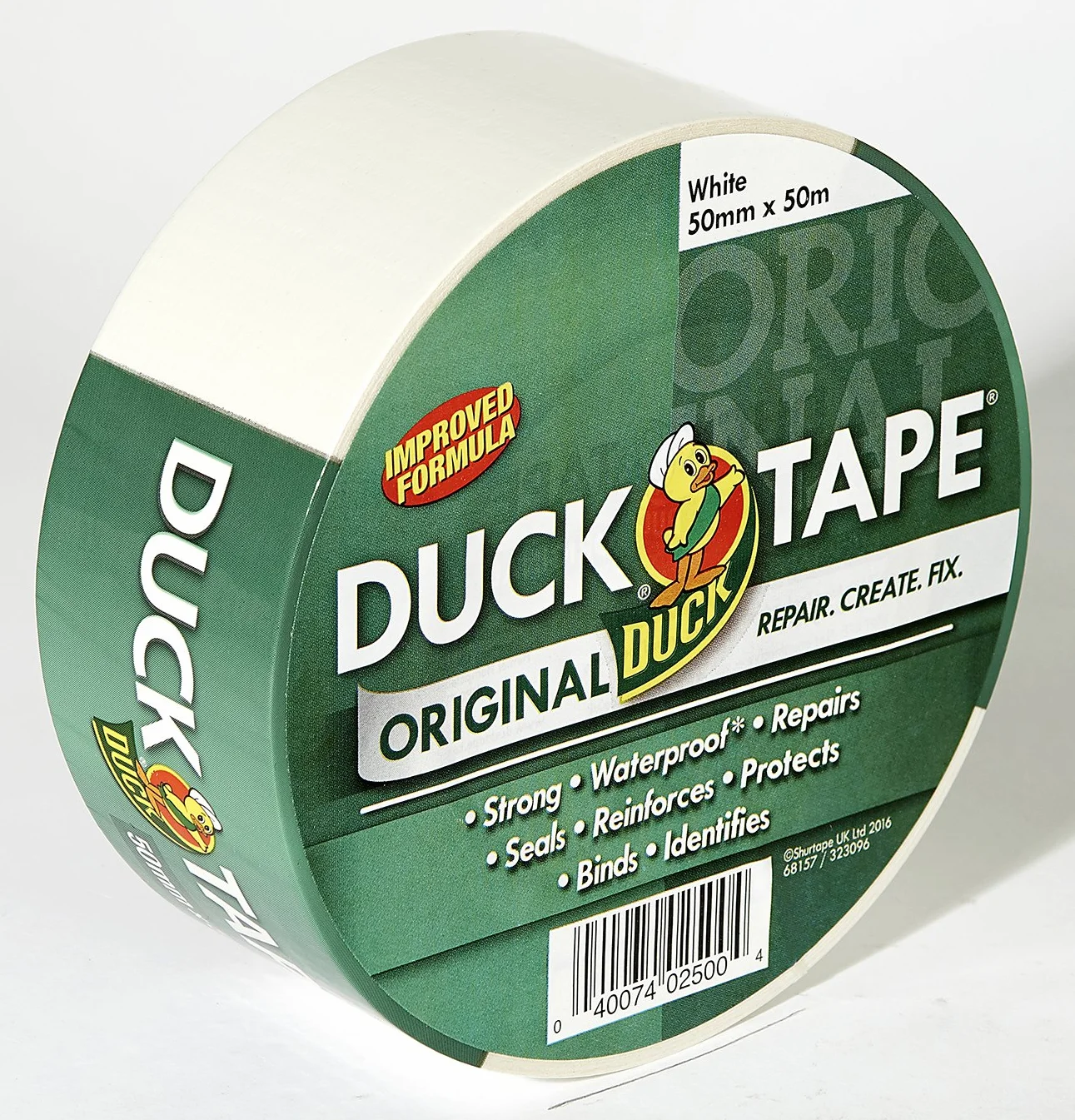 Duck Tape Original White Ruban adhésif pour réparation de tissu Blanc