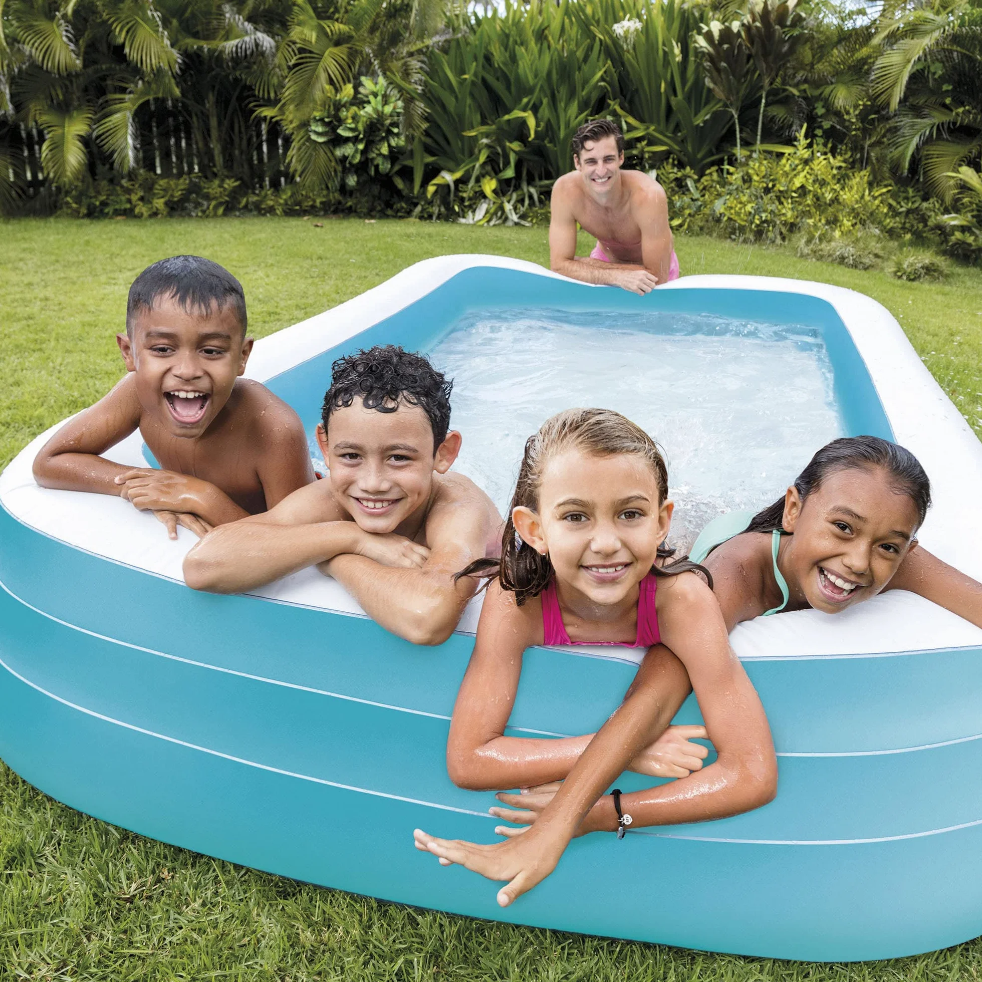 Intex Piscine Rectangulaire Givrée Bleu 305x183x56 cm