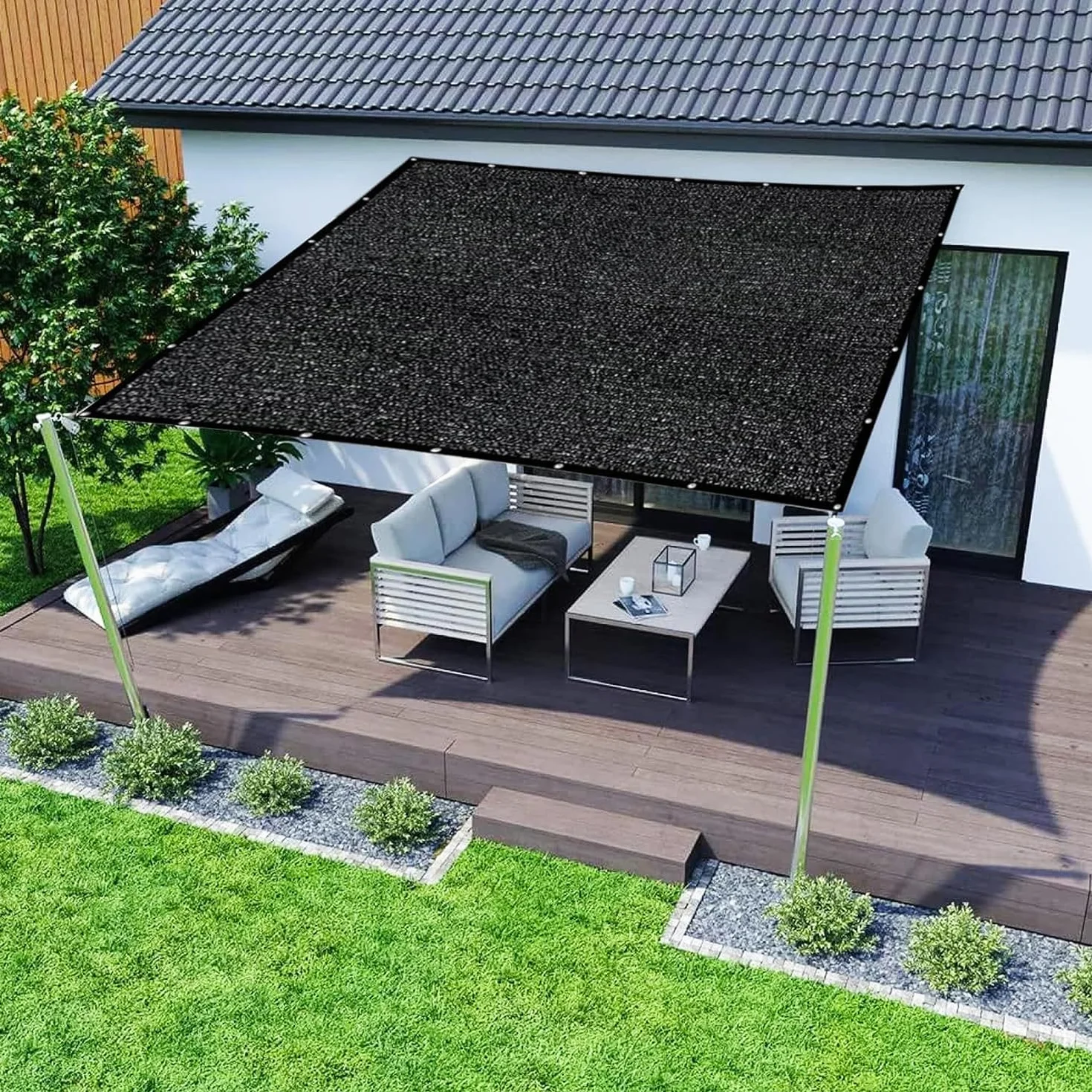 Filet D'Ombrage Protection Solaire 95% UV Tissu Toile d'ombrage Coupe-Ventpour Serre Jardin Pergola