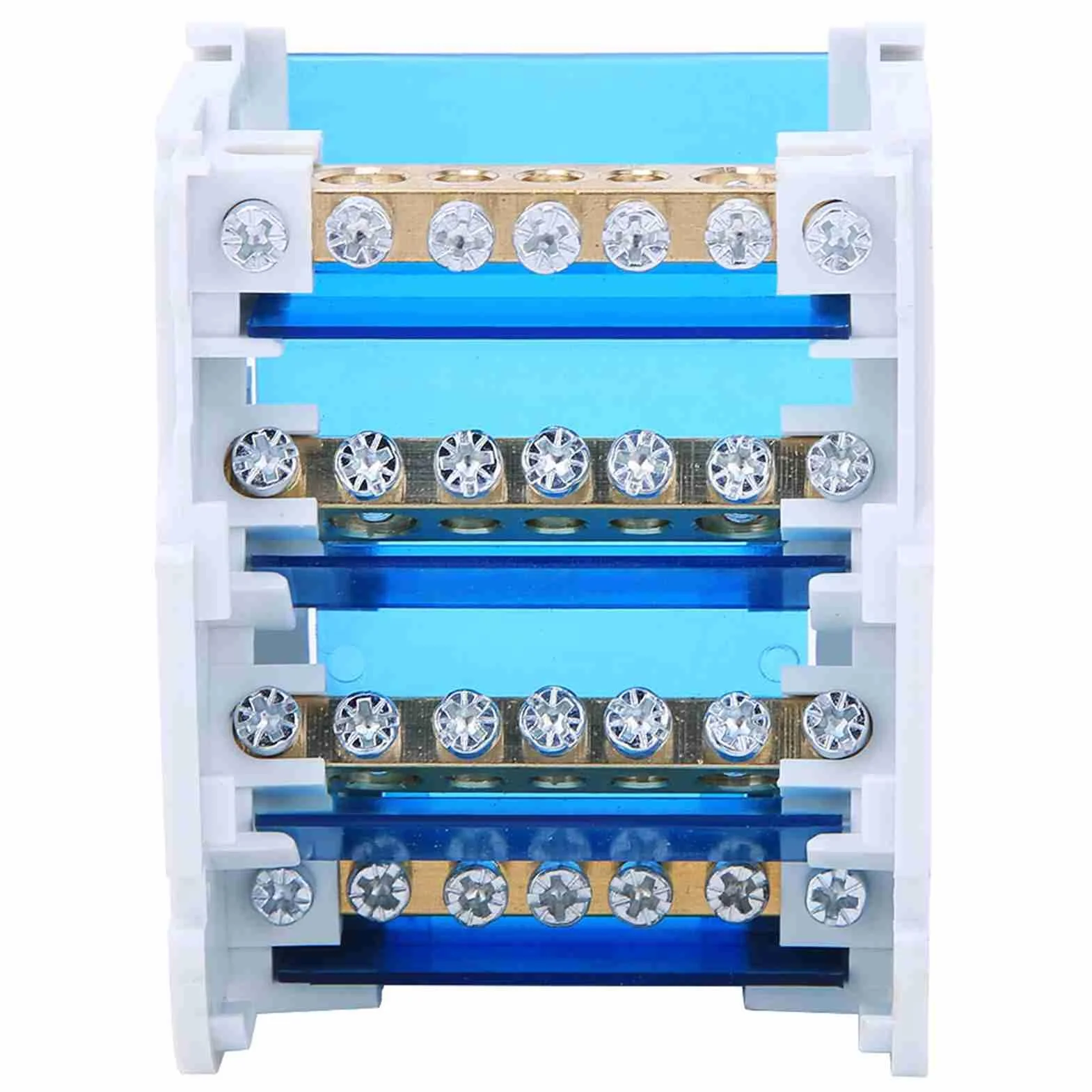 Dioche Répartiteur Tétrapolaire 125A 4 IN 24 OUT Boîte de Distribution Rail Din avec Couvercle Transparent