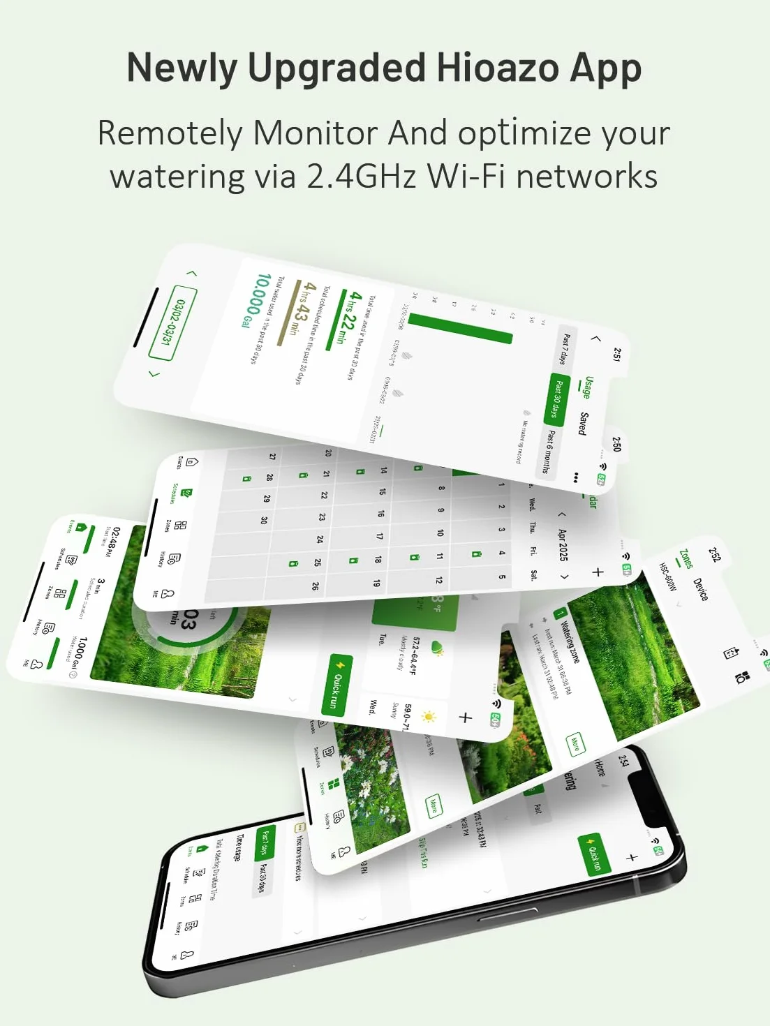 Programmateur d'Arrosage WiFi 6 Zones, Contrôleur d'Irrigation Intelligent avec Détection Météo