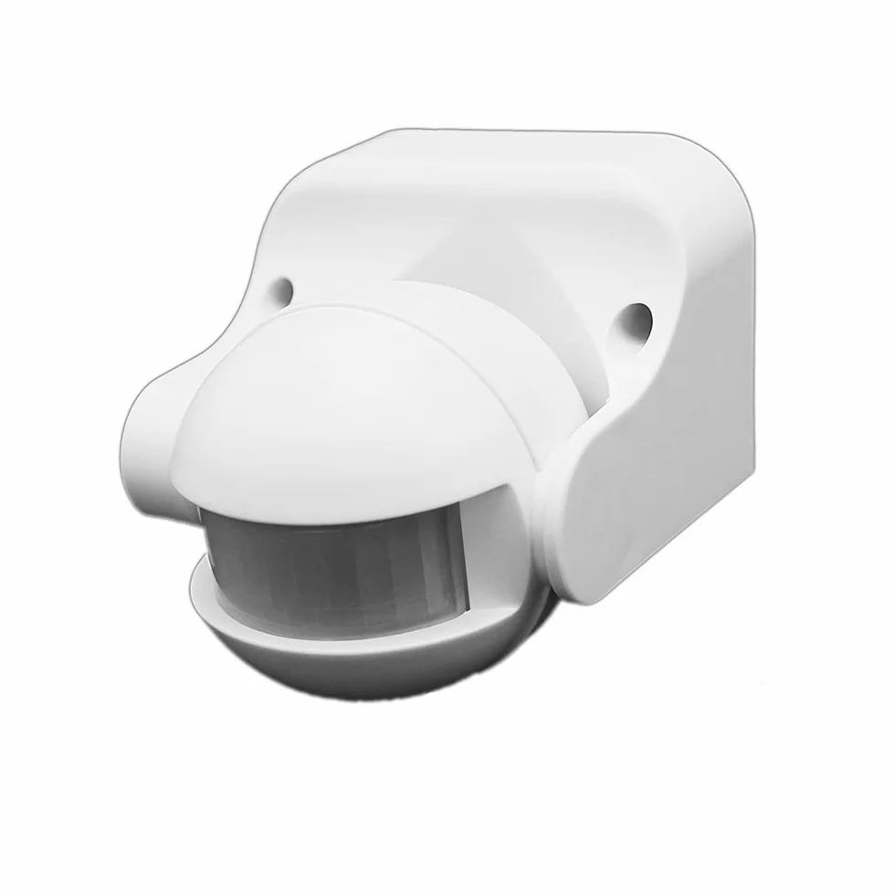 Détecteur de présence Orientable IP44 Blanc 12m 180° 10-2000 Lux