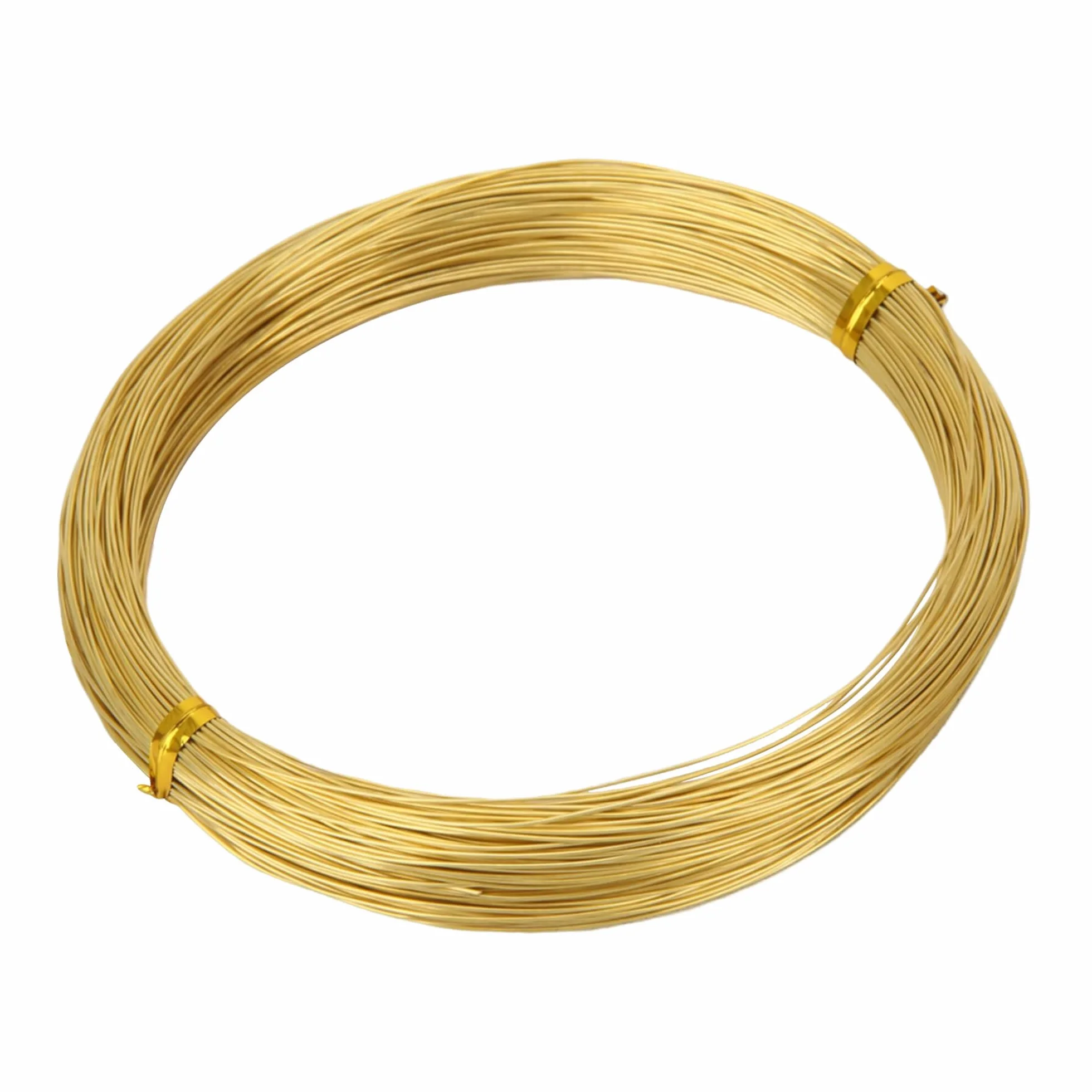 Fil en laiton - Diamètre : 0,5 mm - Diamètre du fil : 0,5 mm - Longueur : 50 m