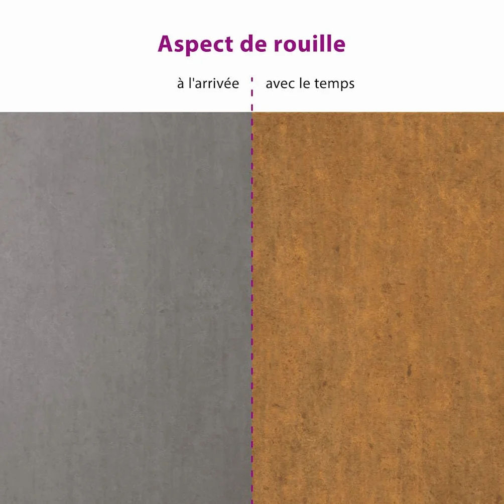 vidaXL Lit Surélevé de Jardin Jardinière Acier Corten Rouillé 160x40x45 cm