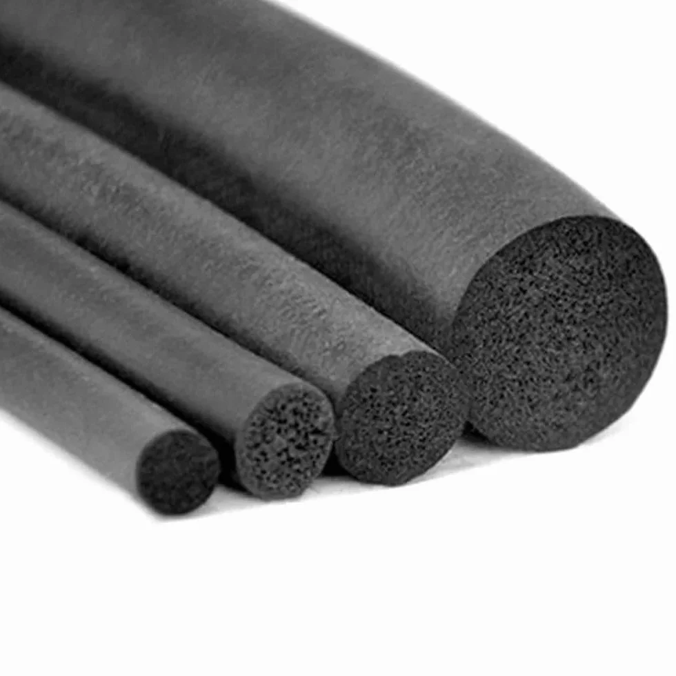 Joint de panneau en caoutchouc mousse EPDM noir, fil éponge rond, diamètre 2-20 mm, 1 mètre
