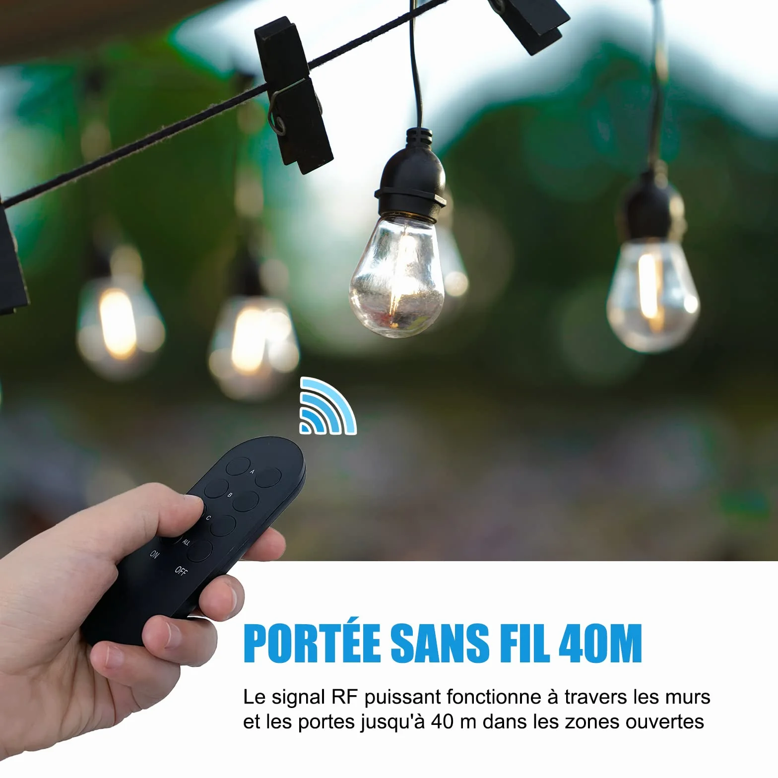 Mini Prise Télécommandée sans Fil Extérieure IP44 40 m 2300 W Noir/Vert