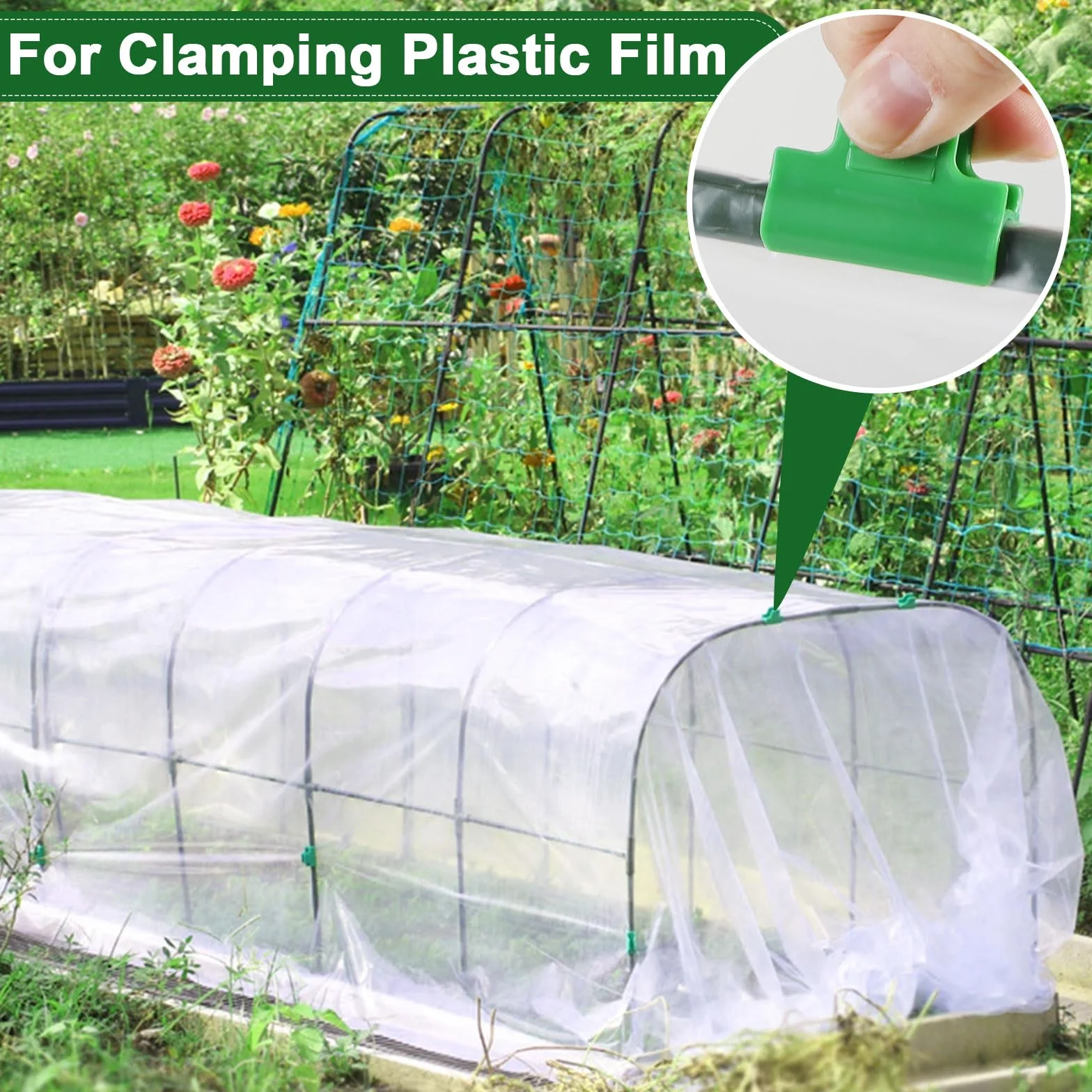 EXLECO 6Pcs Cadre de Serre de Jardin avec Clips Arceau de Jardin Kit de Maison de Cerceau de Jardin Cerceau pour Tunnel Jardin 90 * 80cm Arceau pour Serre Tunnel Cerceau pour Tunnel de Croissance