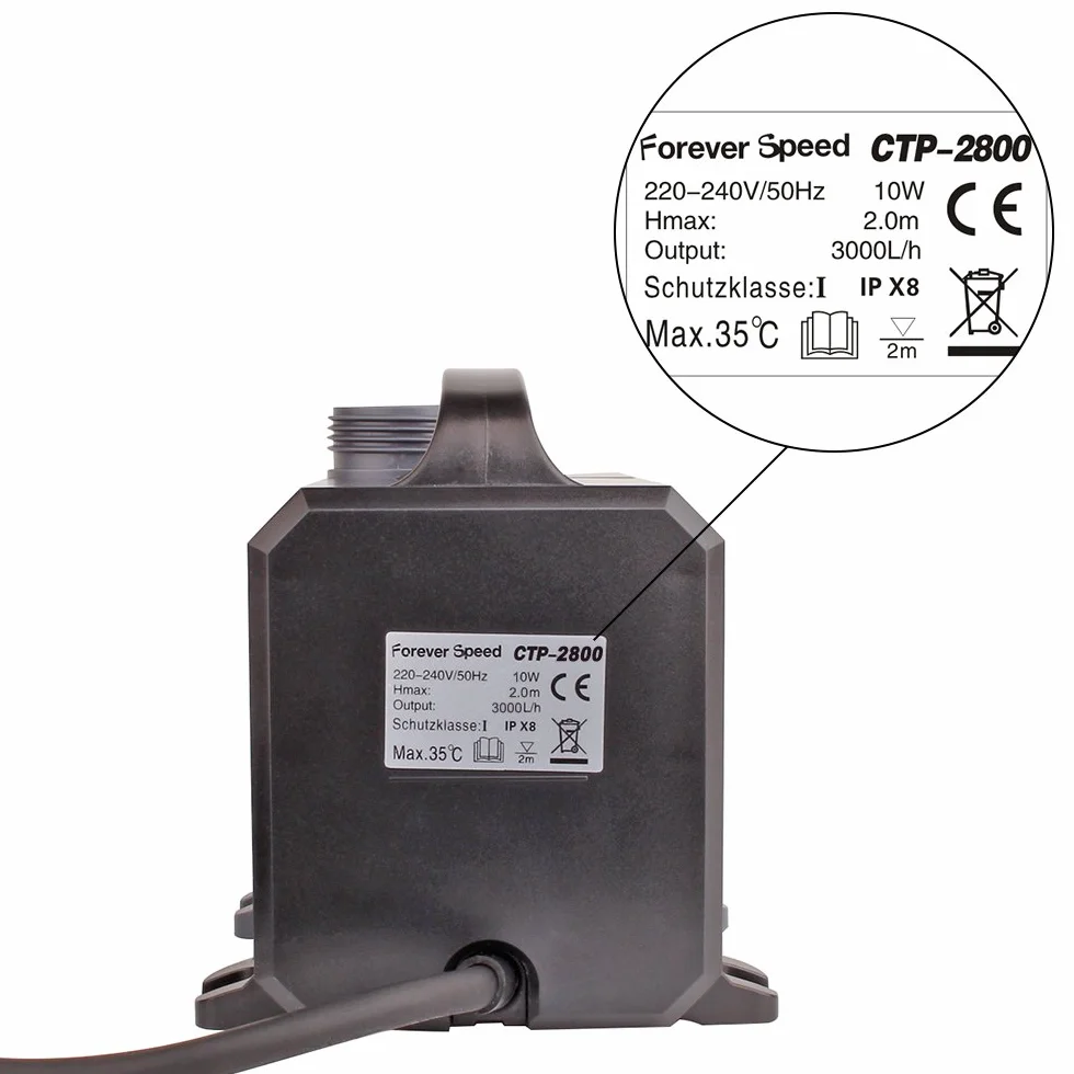 Forever Speed Super Eco Pompe de bassin 3000L/H basse consommation