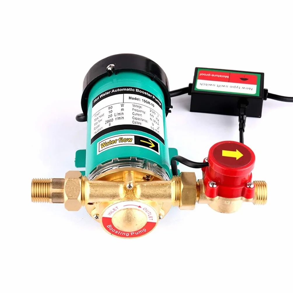 90 W/120 W Pompe automatique d'eau de chauffage : pompe à pression haute performance avec sortie 25 l/min, pour la maison, la douche, le jardin et les systèmes d'irrigation (15GR-15 (120 W)