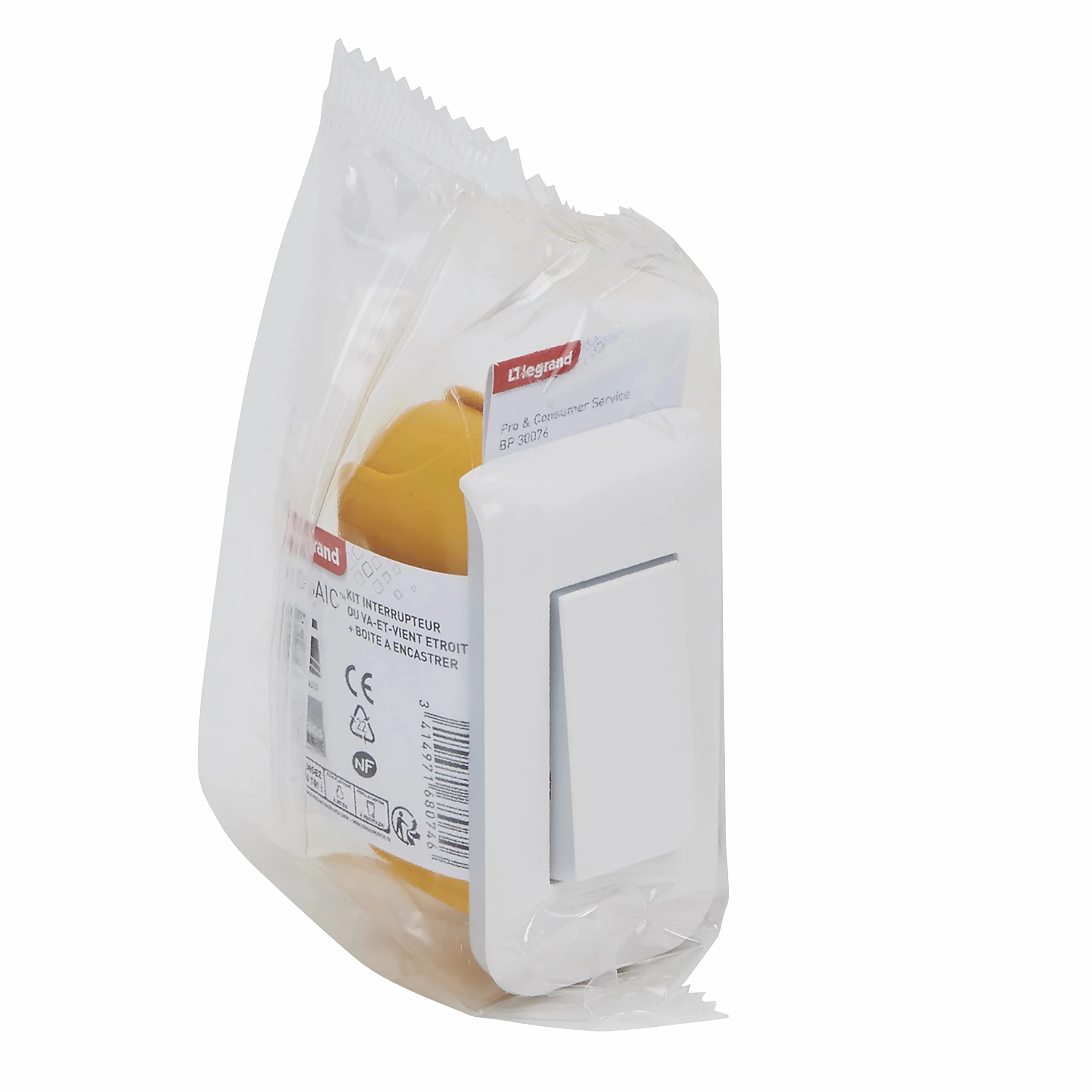 Legrand Kit Interrupteur Va-Et-Vient Mosaic Blanc Brillant Connexion Rapide Sans Outil