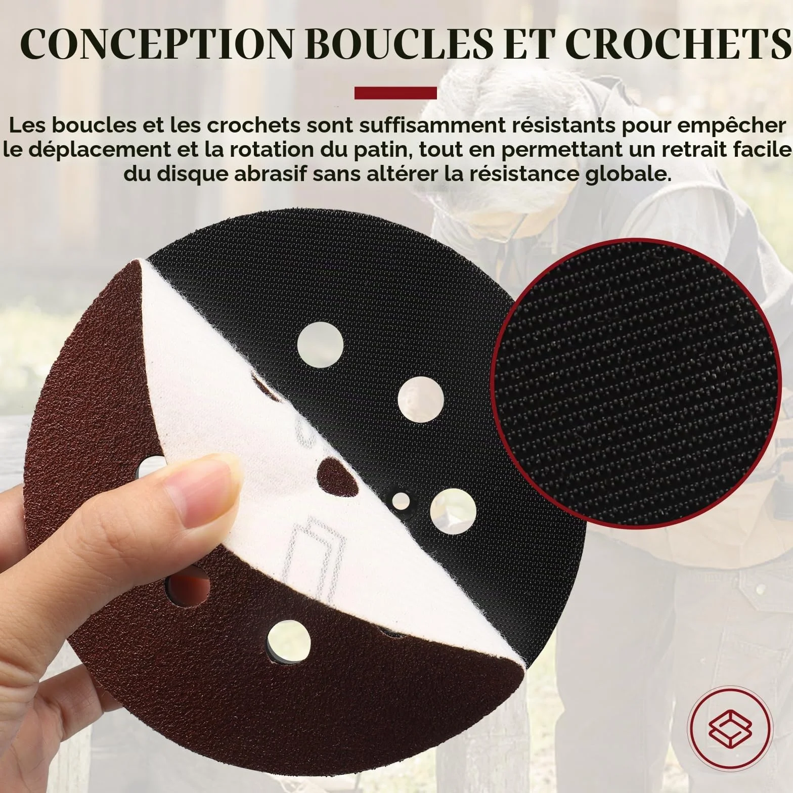 Makita Plateau de Ponçage 125mm 8 Trous Remplacement BO5021 BO5031 BO5041 BO5010 M9204
