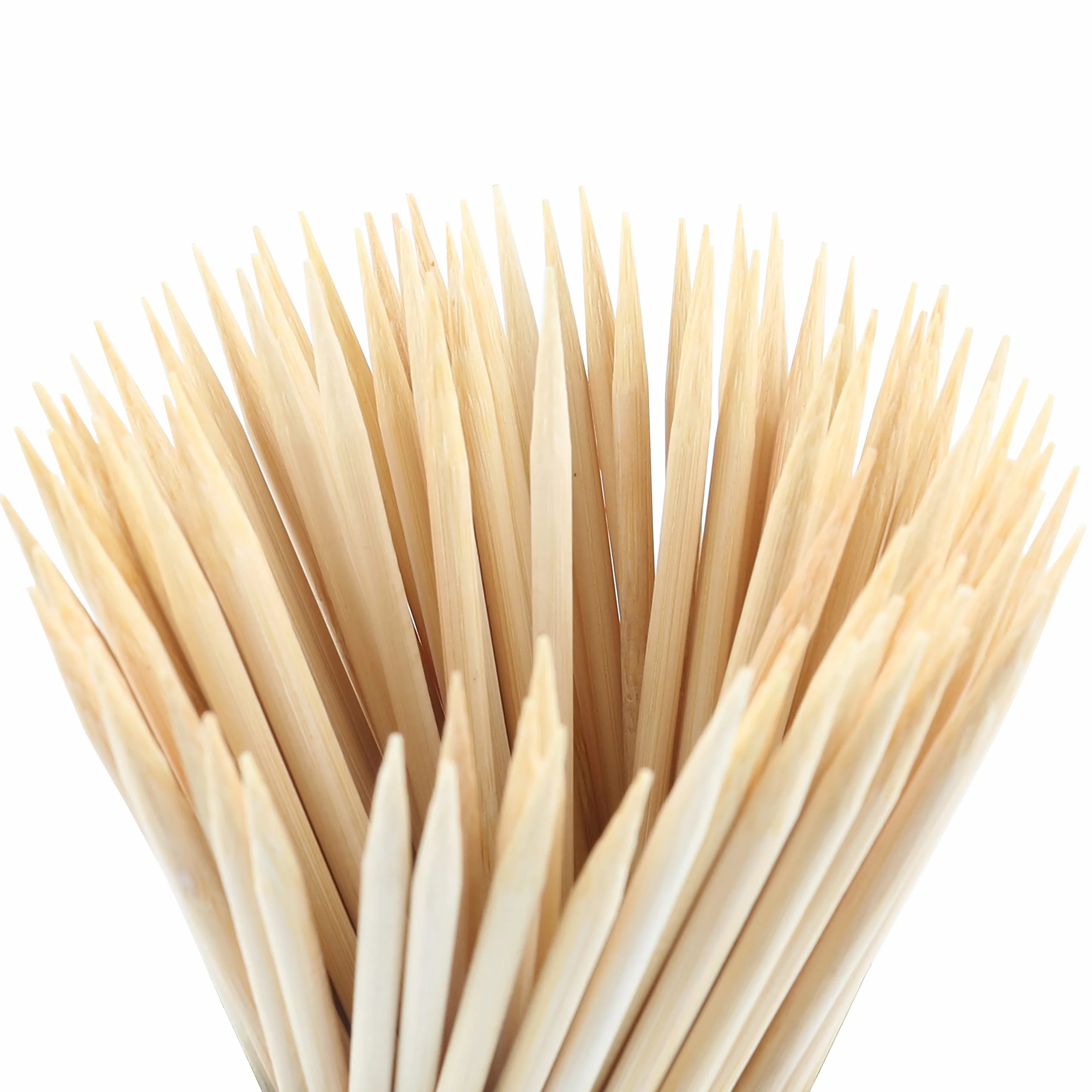Lot de 100 brochettes en bambou naturel de 25,4 cm pour amuse-bouches, fruits, cocktails, fontaines à chocolat, grill, barbecue, cuisine, artisanat, jardinage et fête