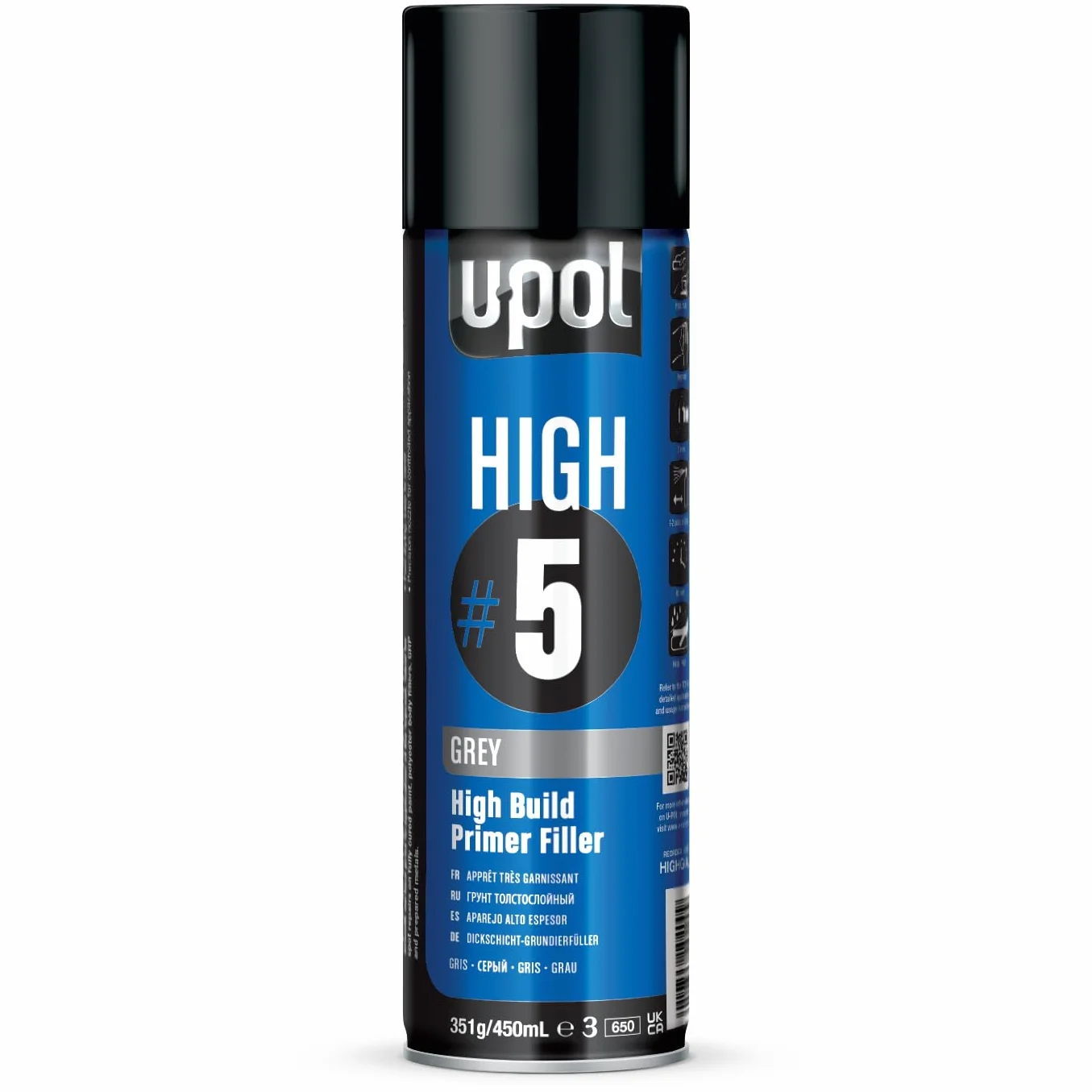 U-POL HIGH#5 Apprêt Garnissant Base 450 ml gris