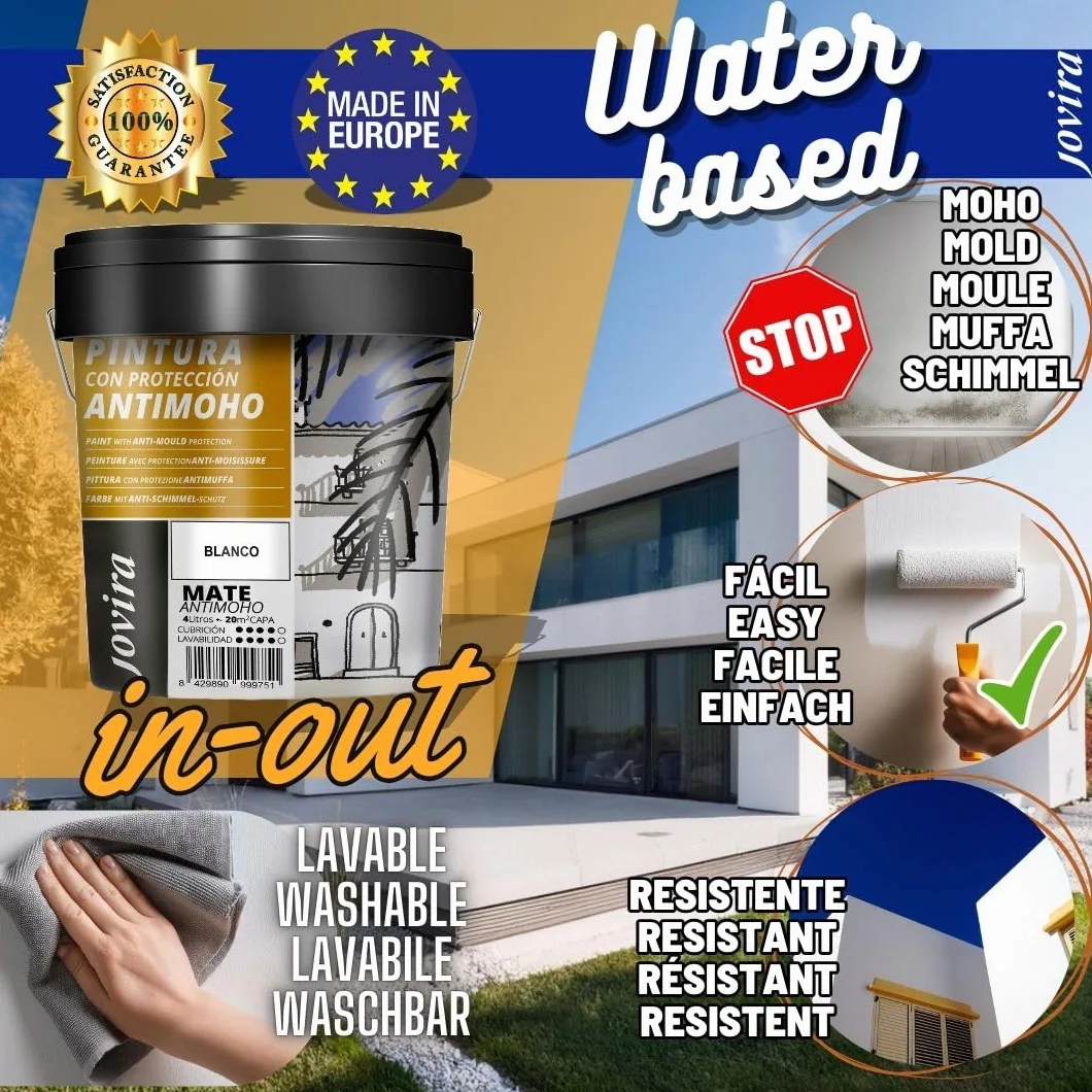 JOVIRA PINTURAS Peinture Anti-Moisissures Mat Blanc 750ml