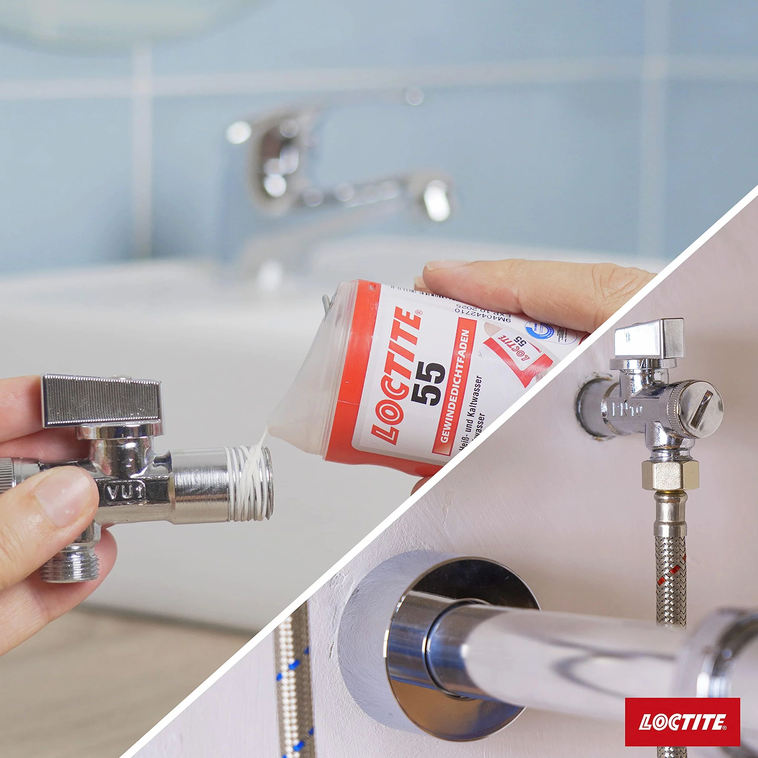 Loctite 55 Gewindedichtfaden 160 m Rouge