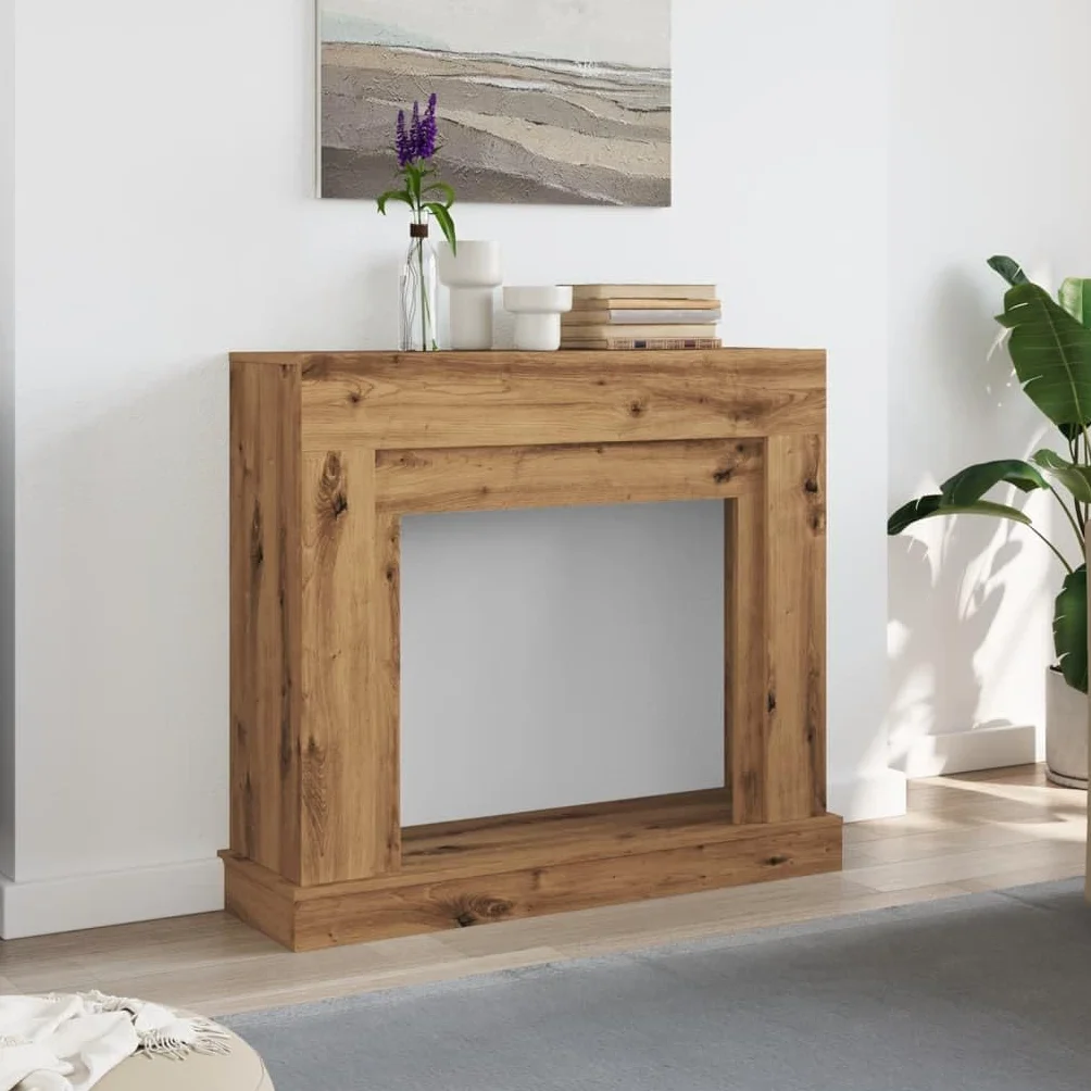 vidaXL Cadre de cheminée chêne Artisanal 100x30x87,5cm Bois ingénierie